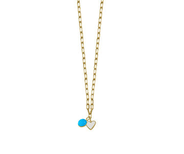 Turquoise With White Heart