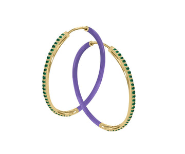 Even-Steven Gem Enamel Hoops