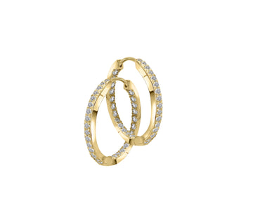 Inside Out Baby Diamond Hoops