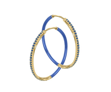 Even-Steven Gem Enamel Hoops