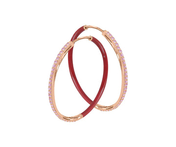 Even-Steven Gem Enamel Hoops