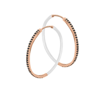 Even-Steven Gem Enamel Hoops