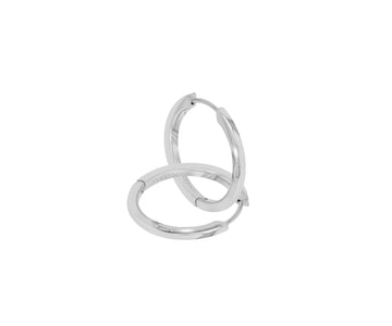 Solid Silver Hoops