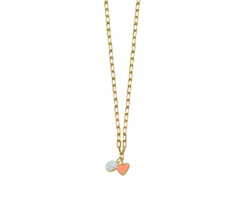 Opal With Peach Heart