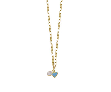 Moonstone With Blue Heart