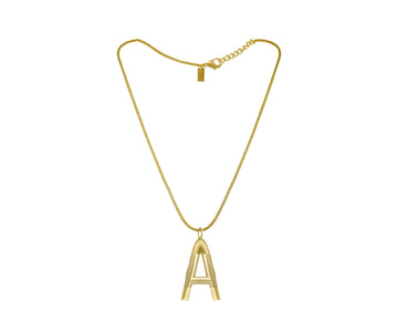 XL Solid Initial with Chain