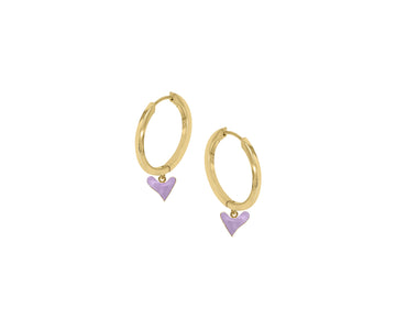 Solid Hoop With Heart