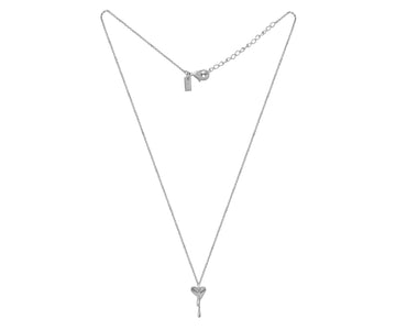Small Melting Heart With Anchor Chain (Silver)