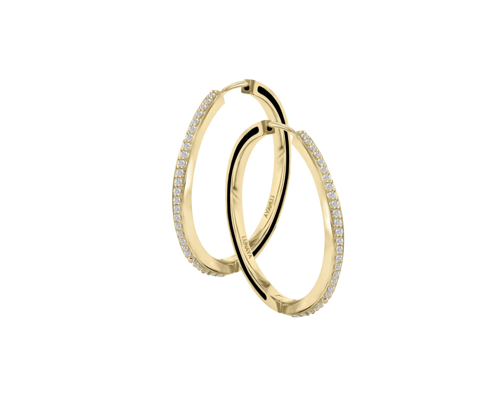 Gem Glazed Diamond Hoops