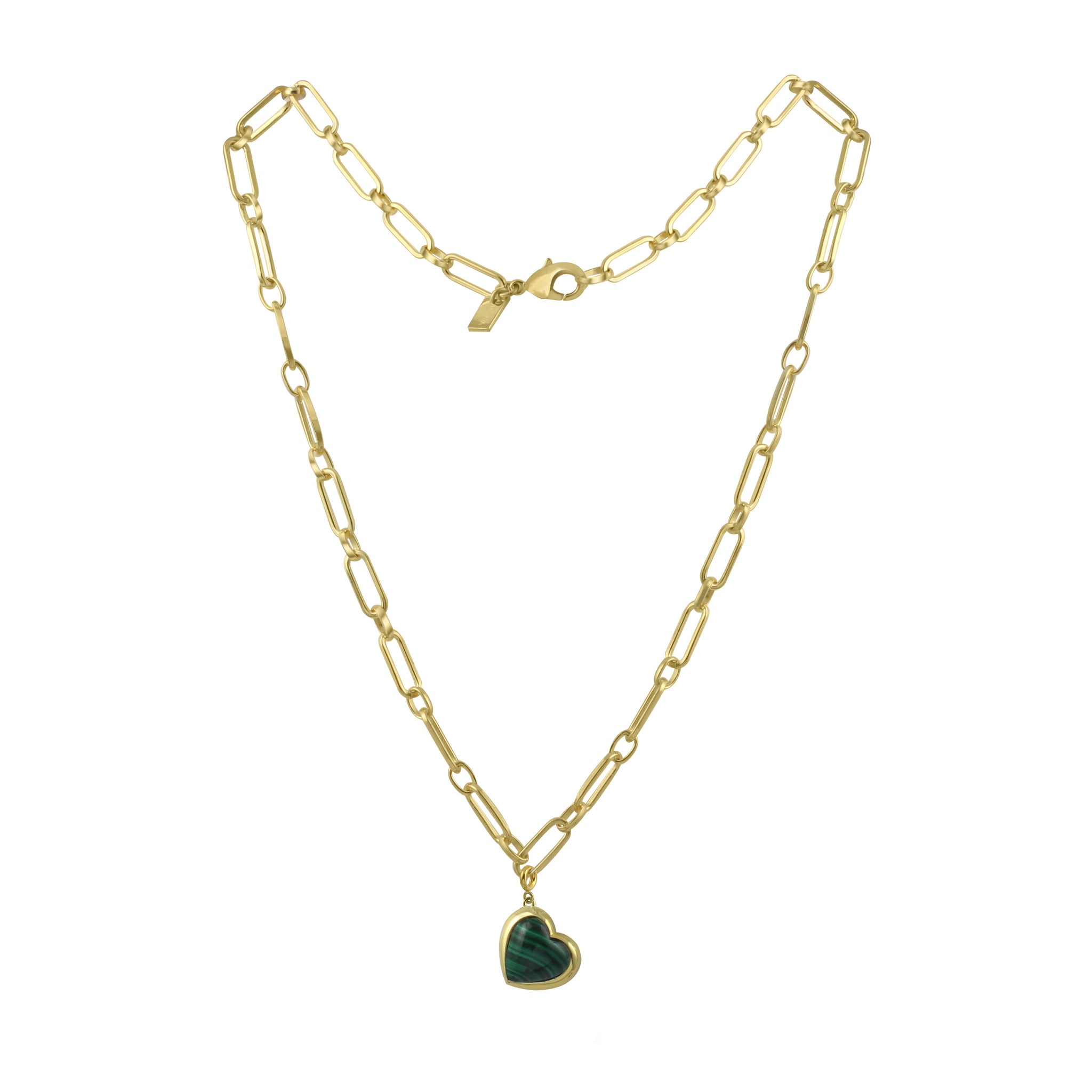 Keepsake Heart Necklace - Malachite