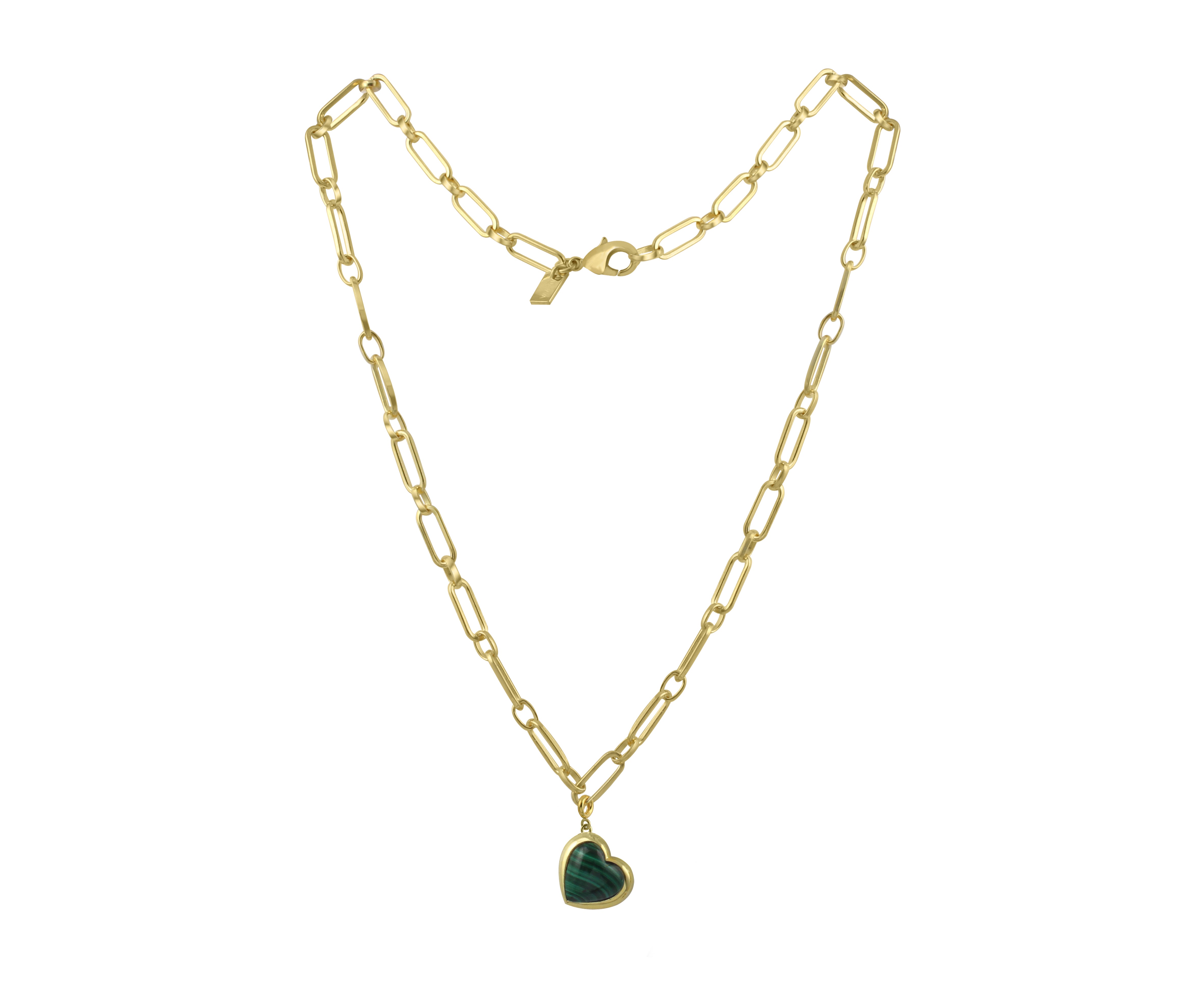 Keepsake Heart Necklace - Malachite
