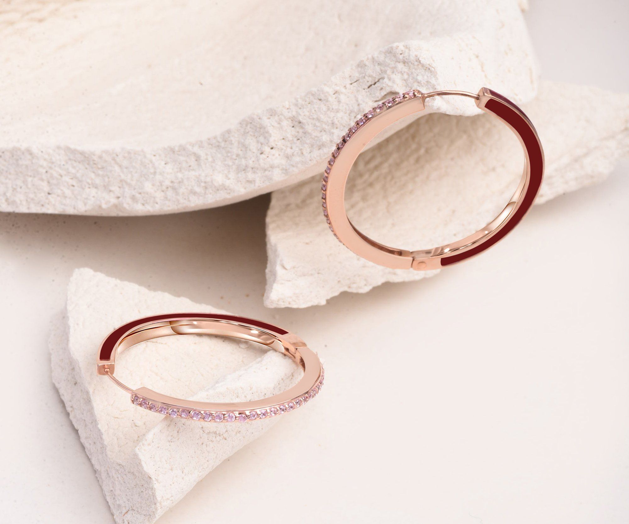 Gem Glazed Enamel Hoops