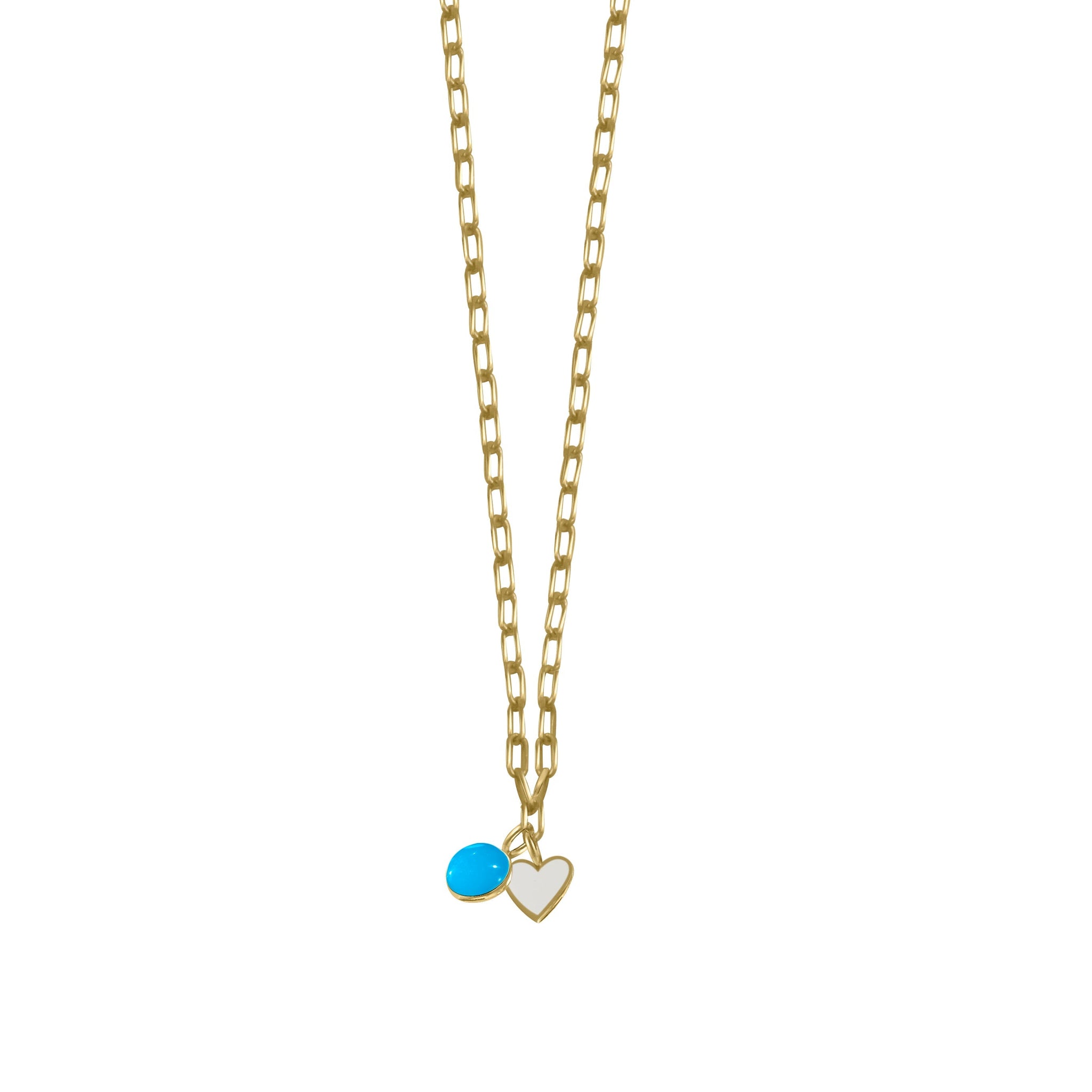 Turquoise With White Heart