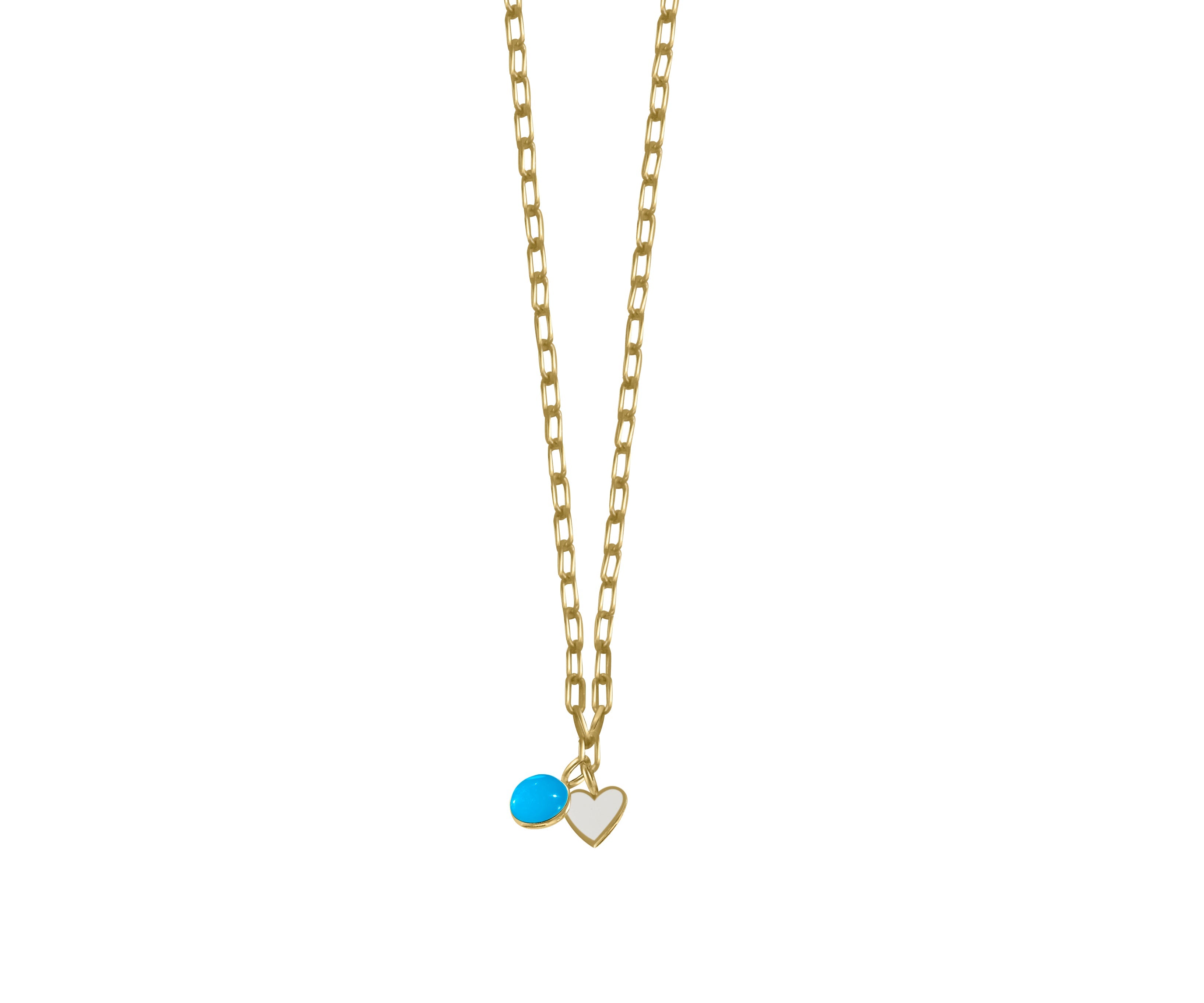 Turquoise With White Heart