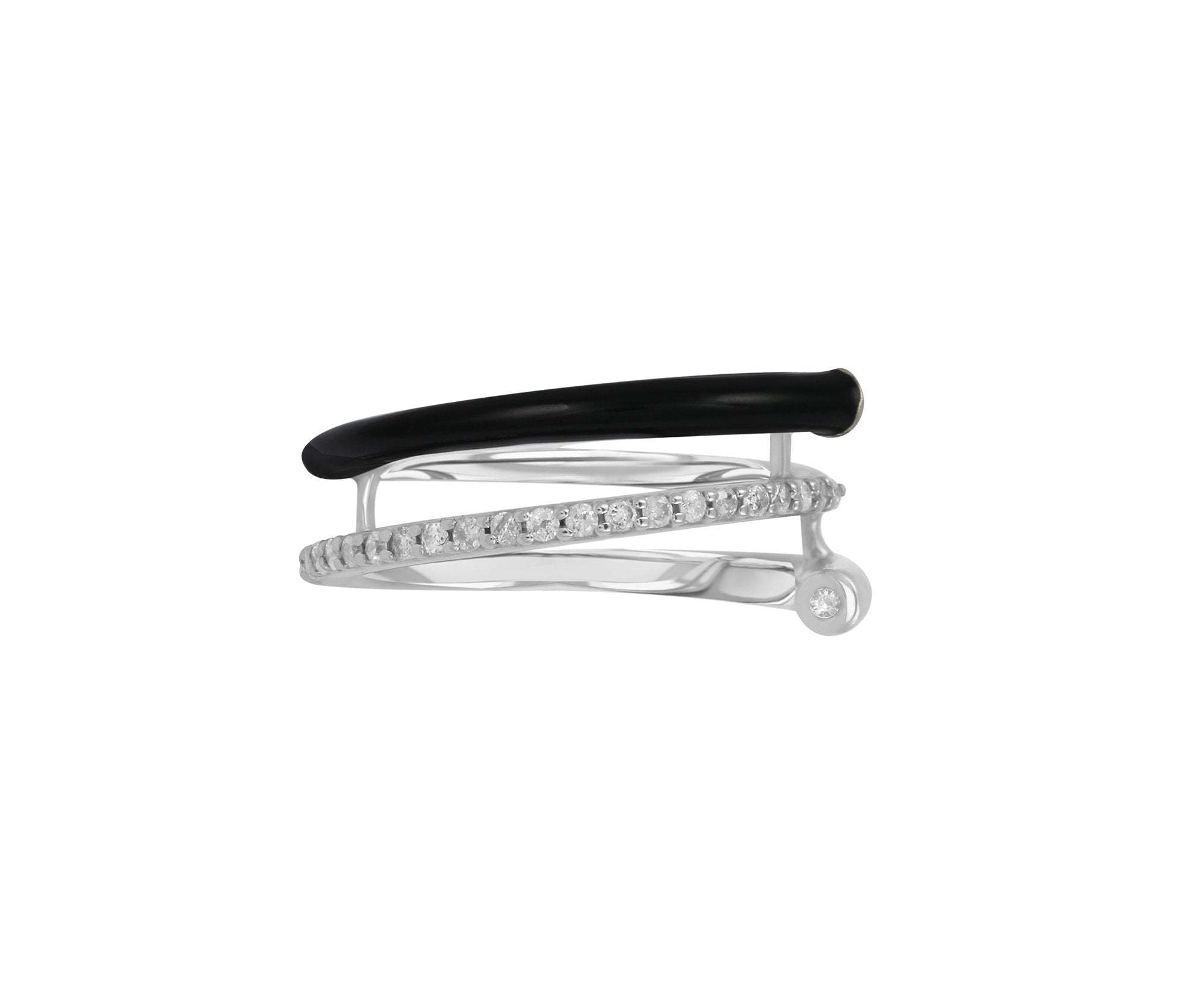 Wrap Up Gem Ring - Black