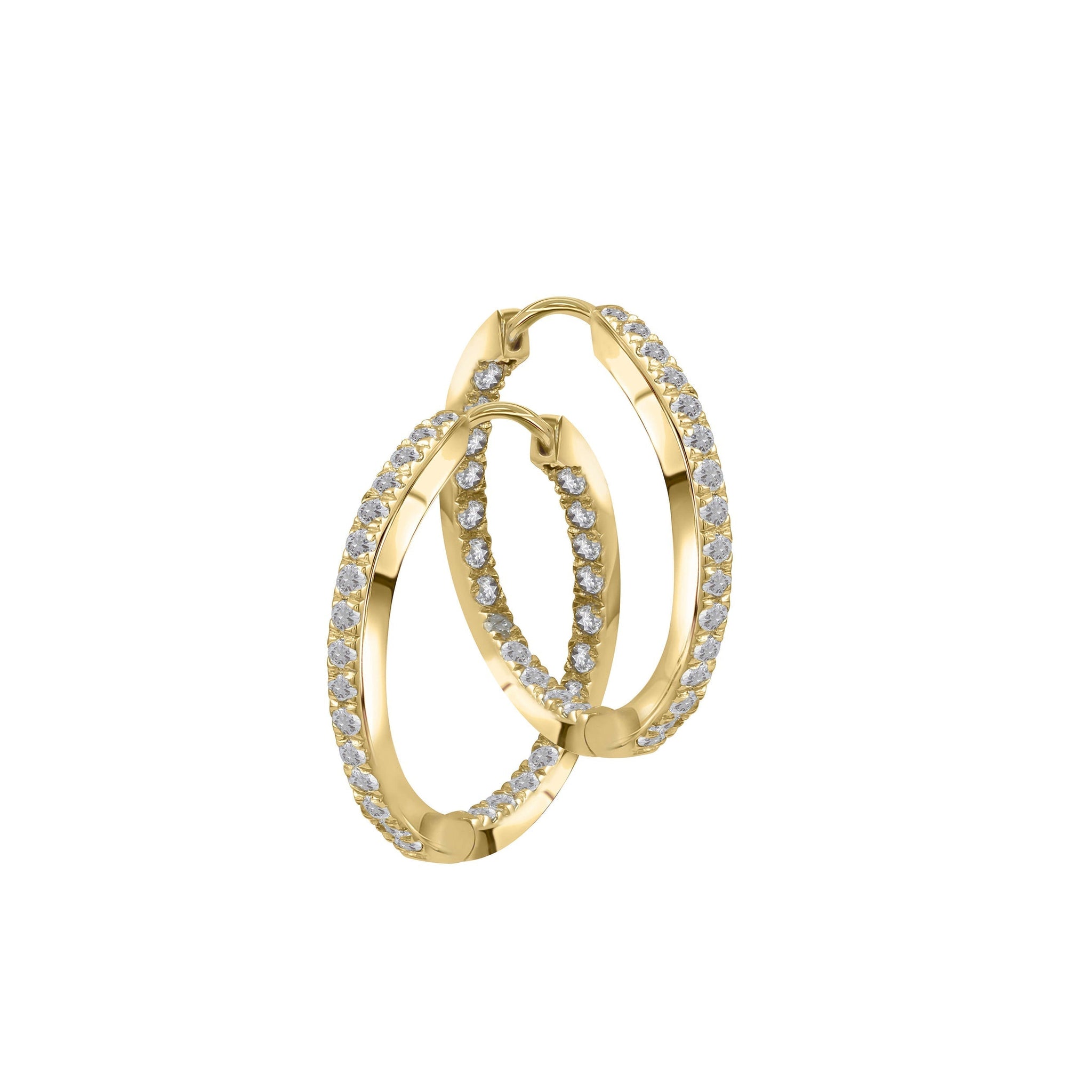Inside Out Baby Diamond Hoops