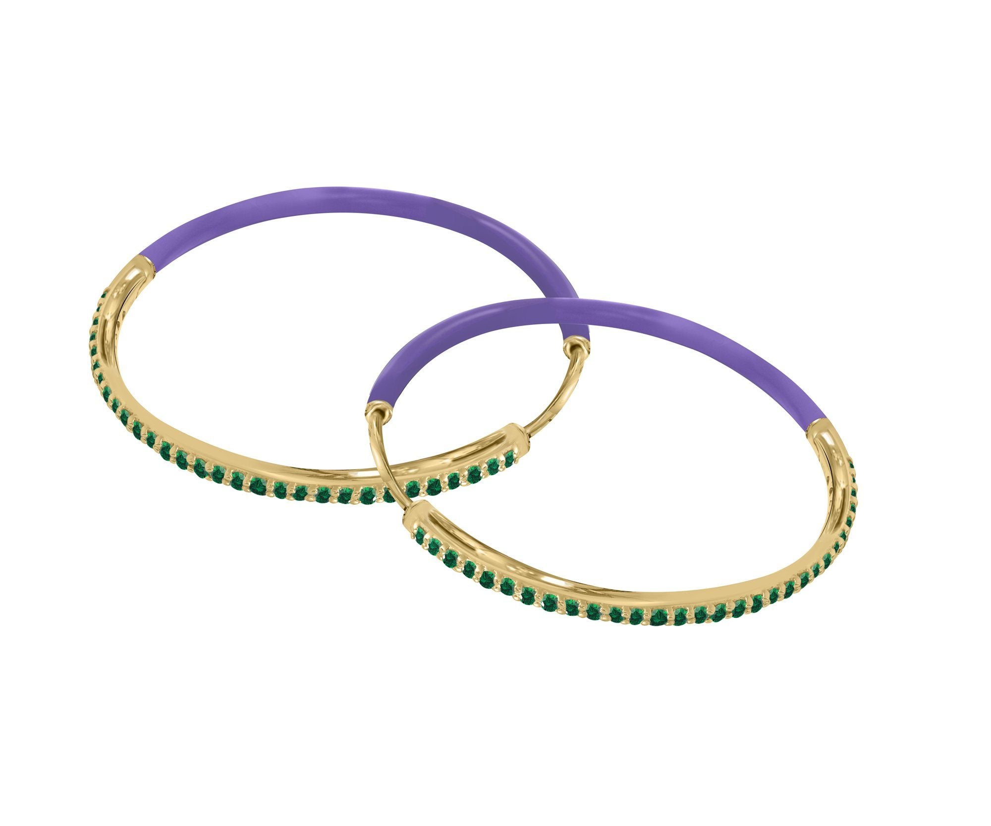 Even-Steven Gem Enamel Hoops