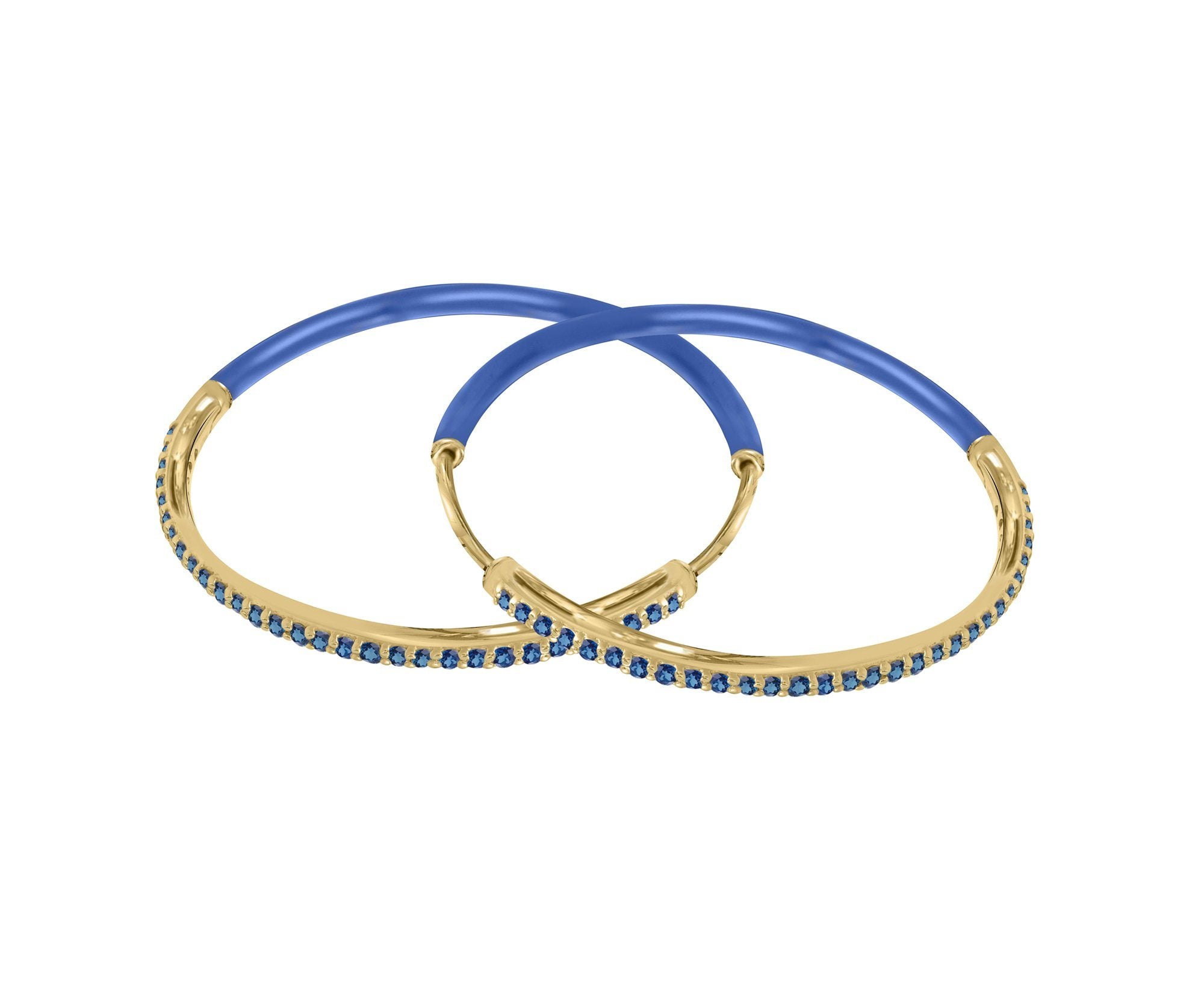 Even-Steven Gem Enamel Hoops