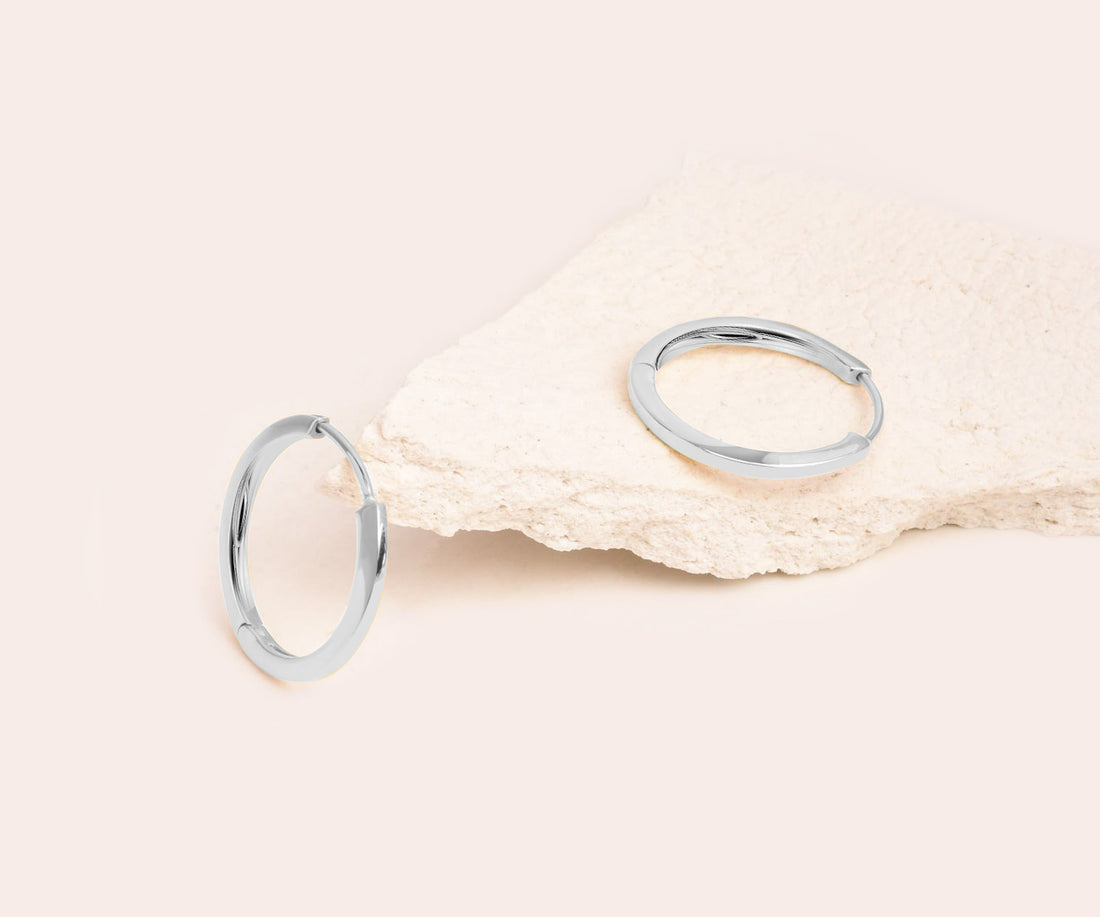 Solid Silver Hoops