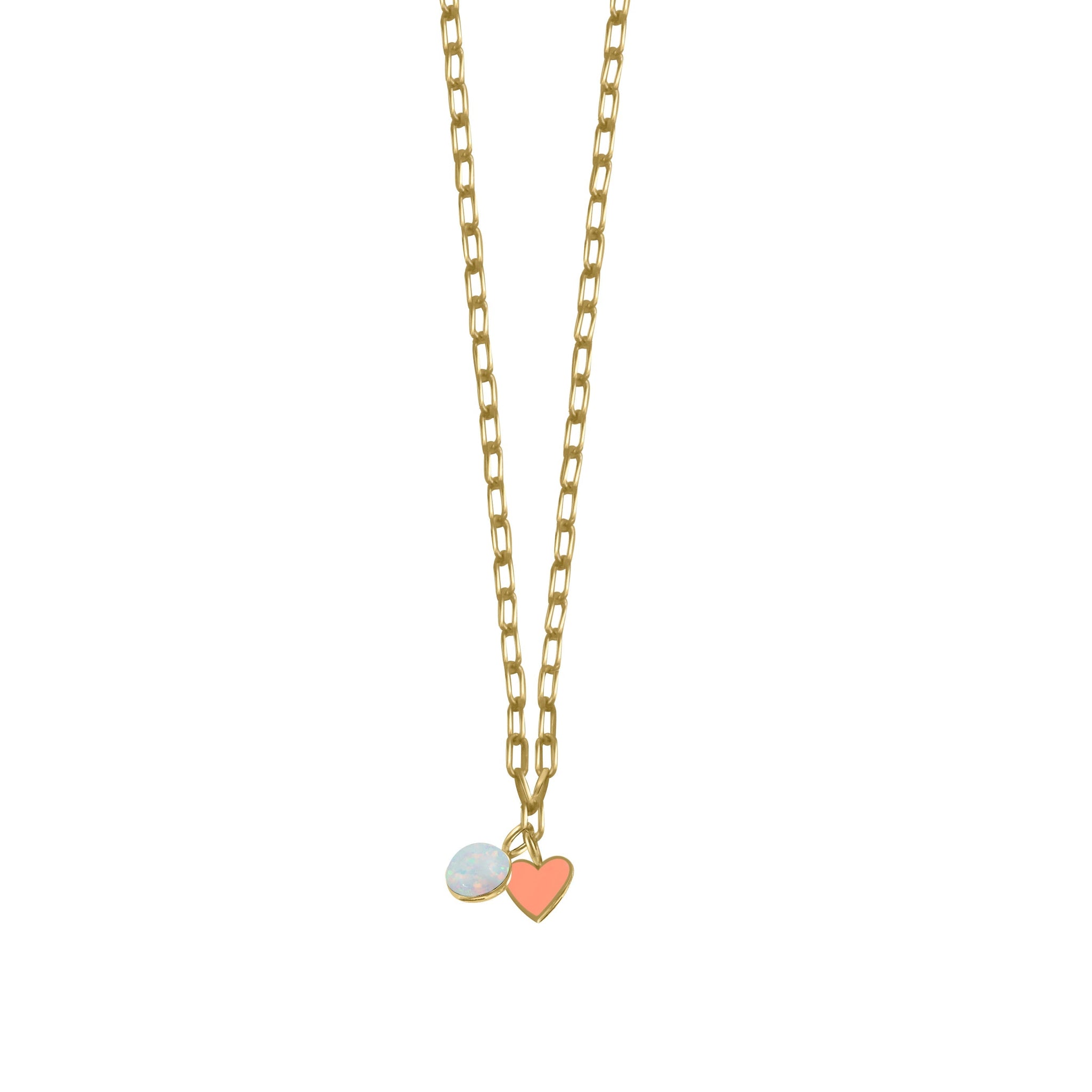 Opal With Peach Heart