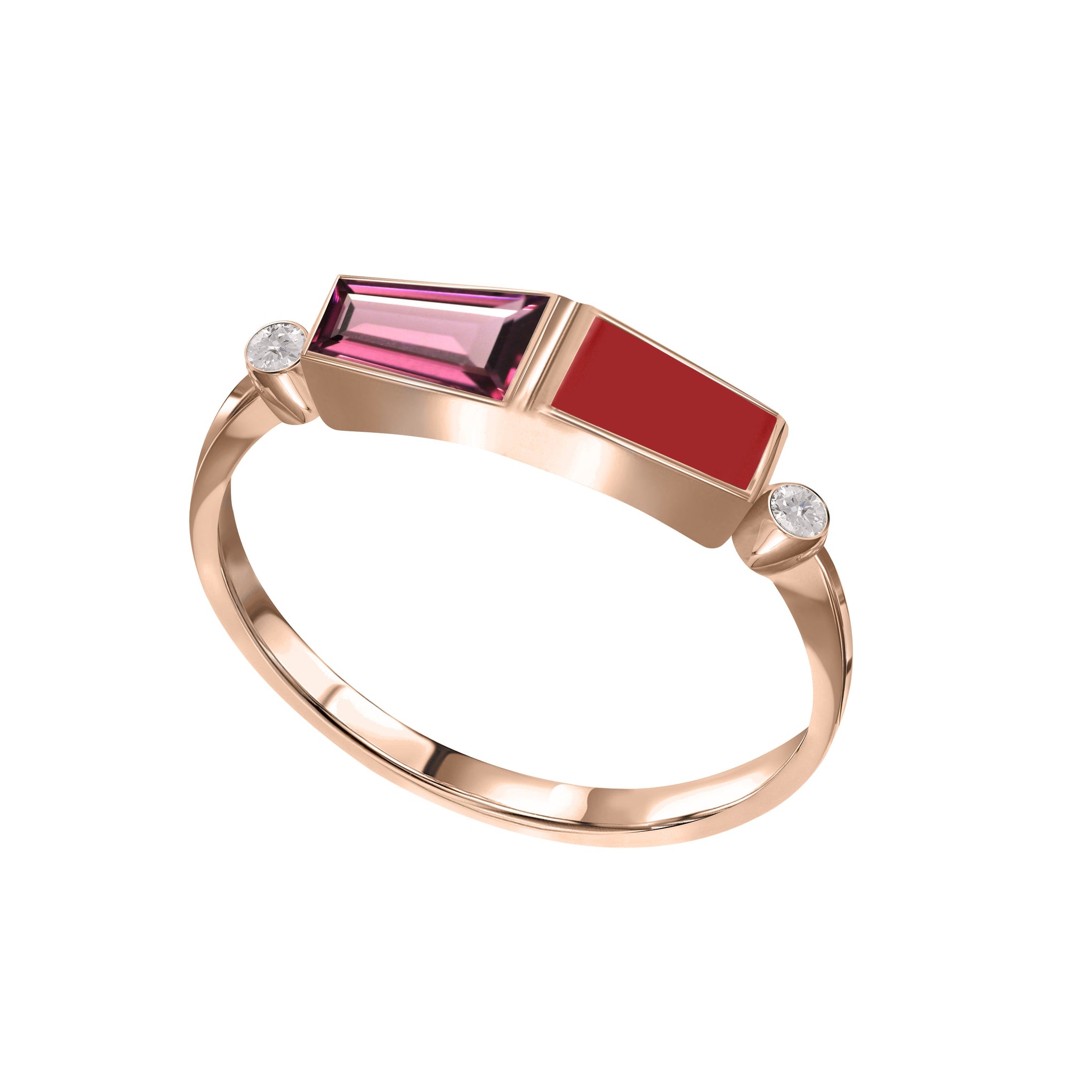 Tailored Baguette Ring - Marsala