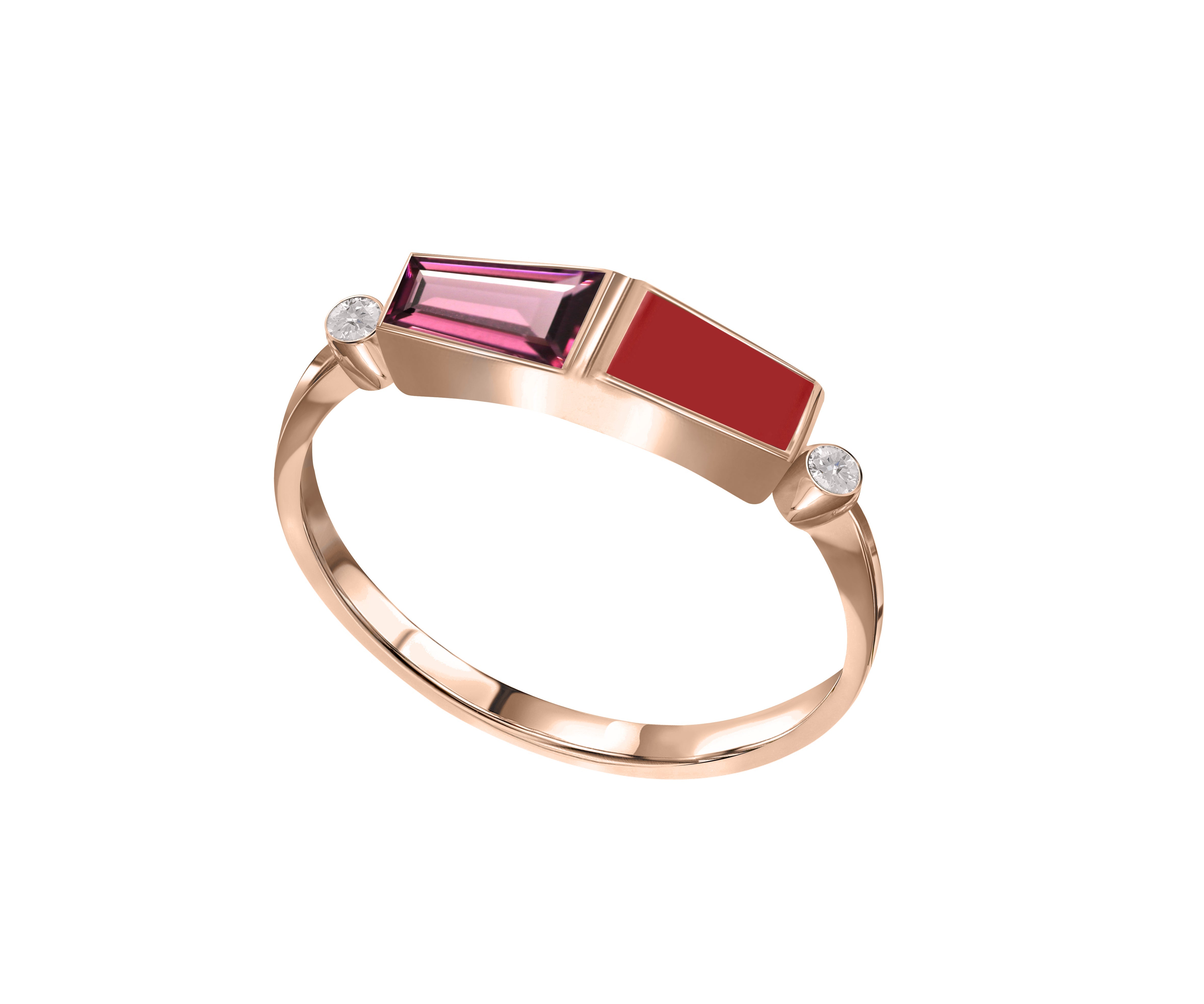 Tailored Baguette Ring - Marsala