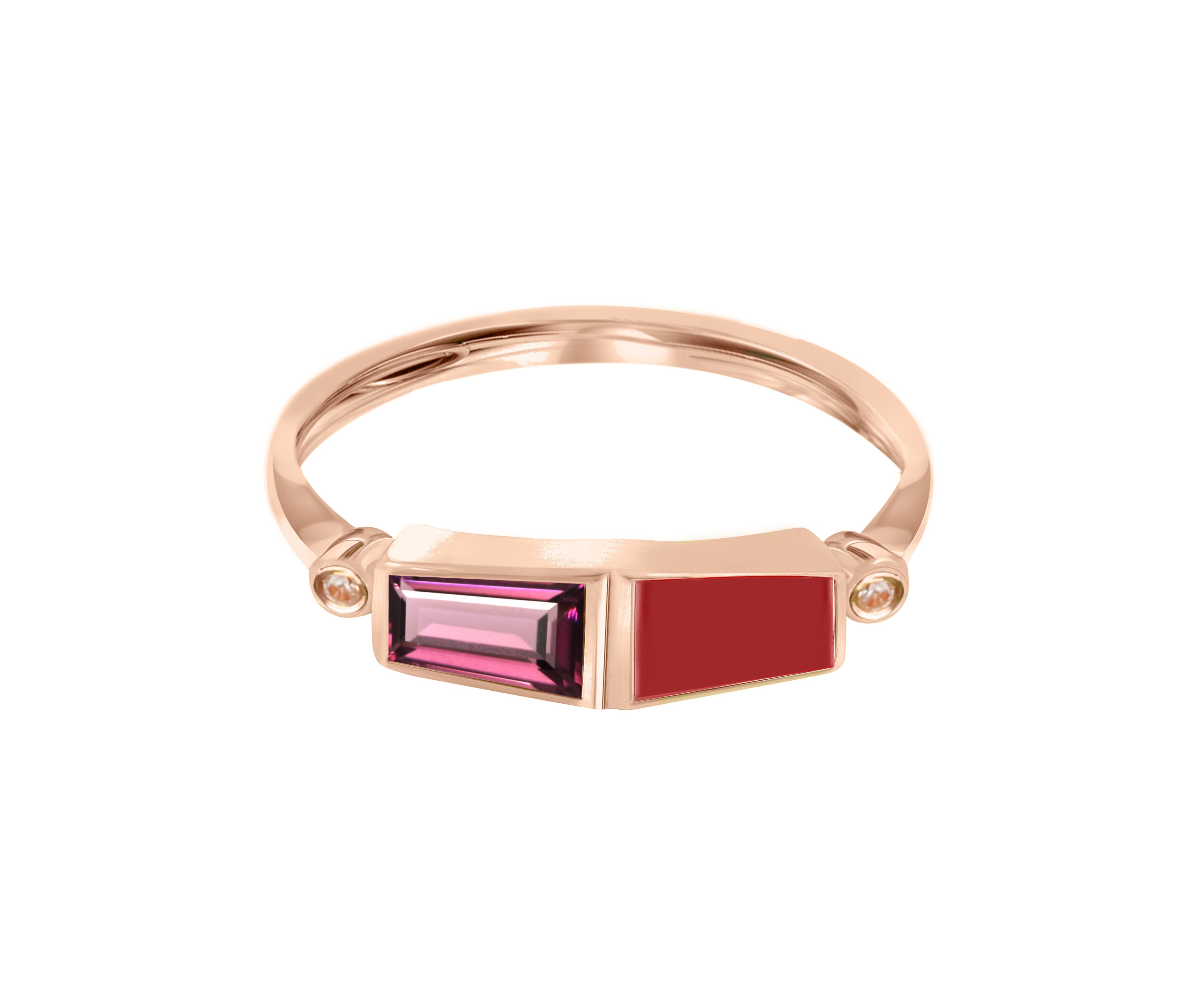 Tailored Baguette Ring - Marsala