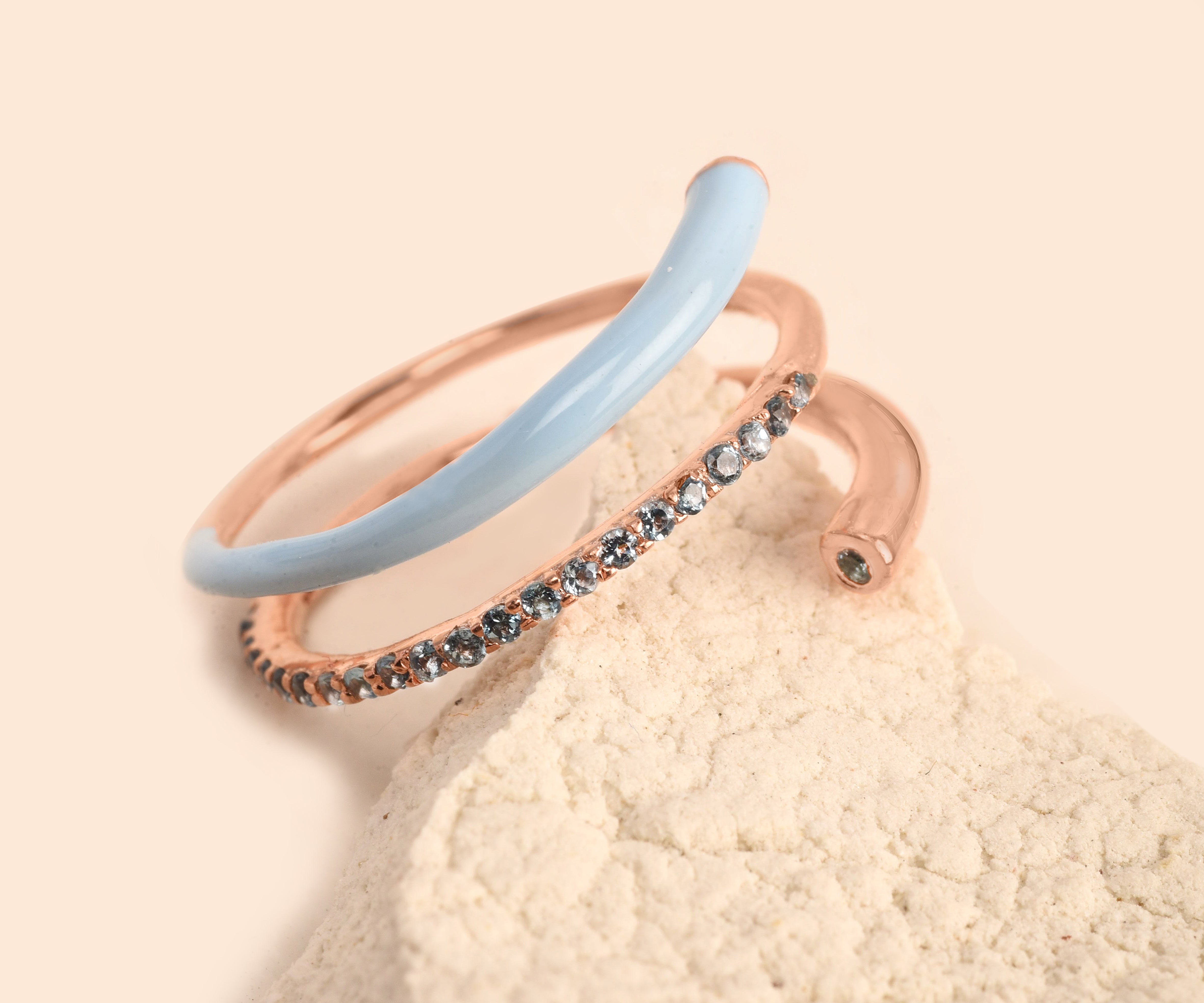 Wrap Up Gem Ring - Powder Blue