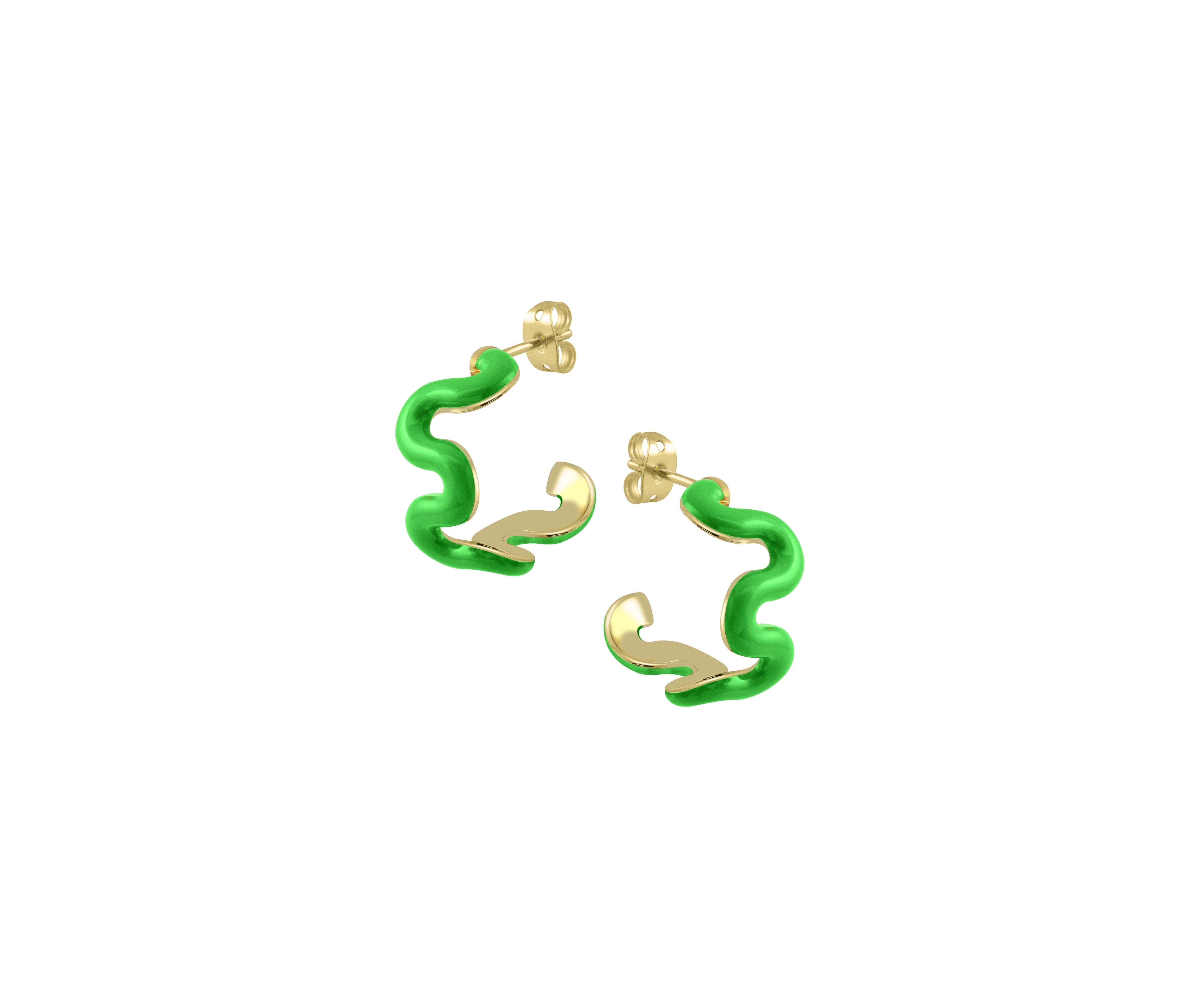 Swirl Enamel Hoops