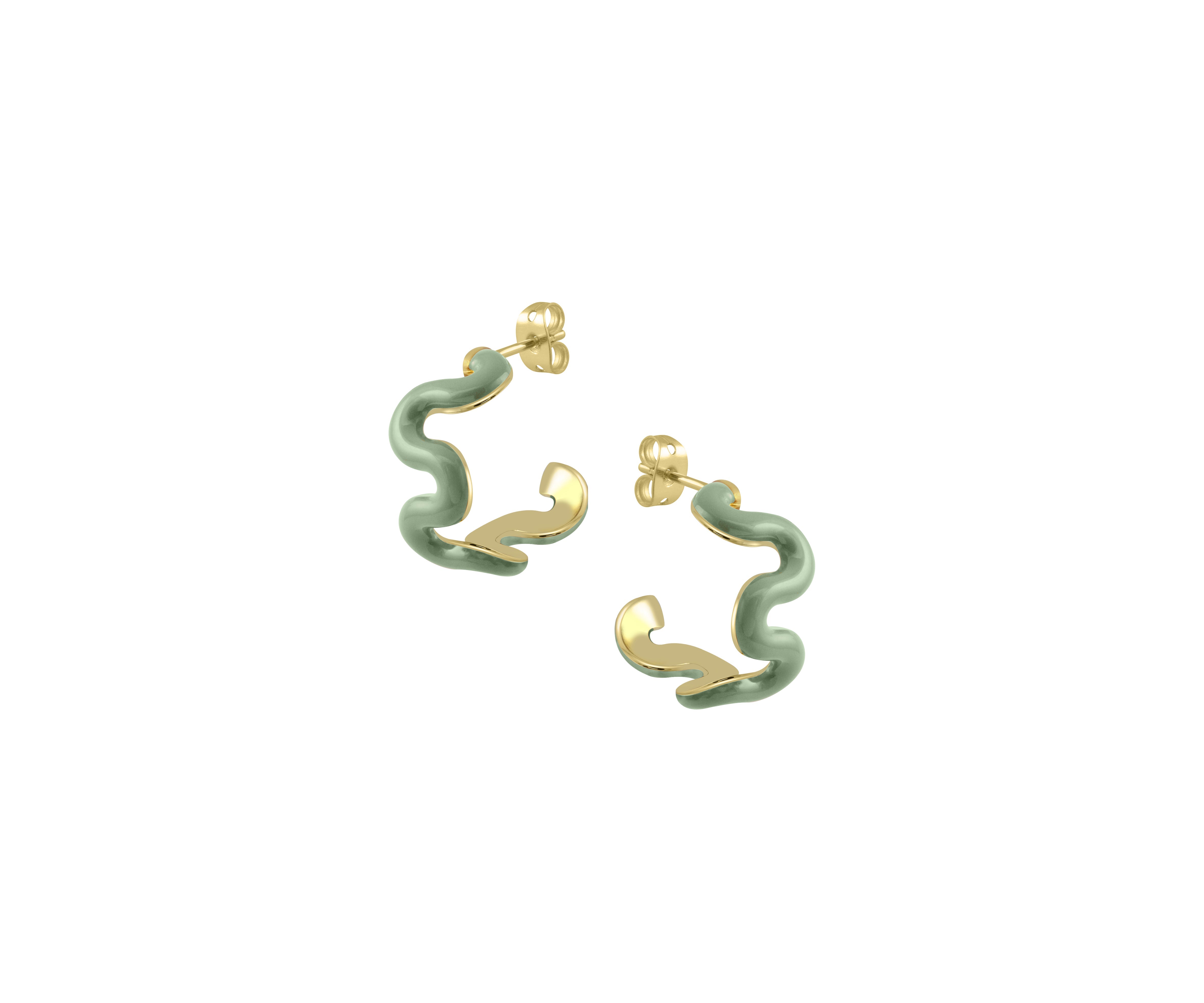Swirl Enamel Hoops