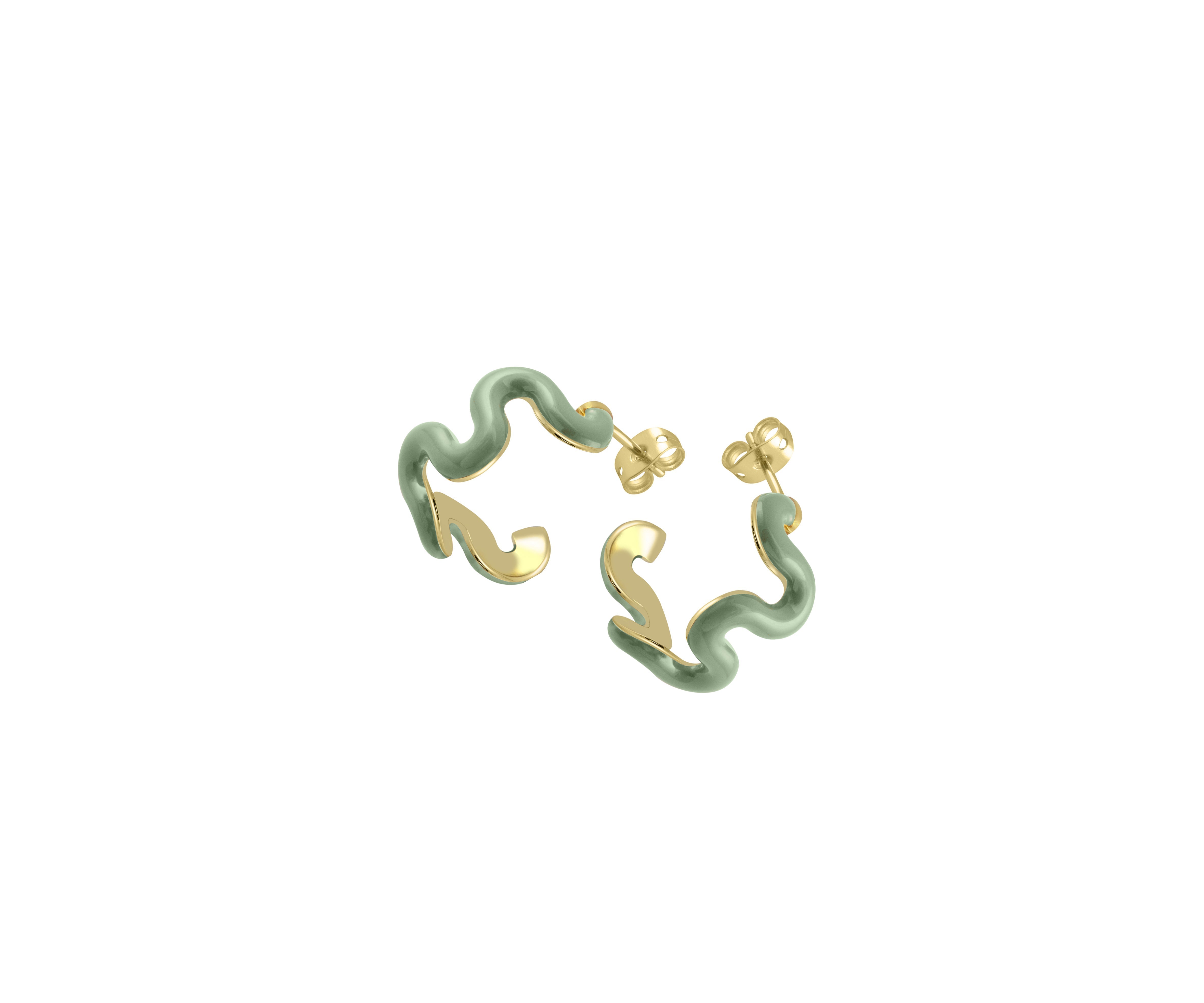 Swirl Enamel Hoops