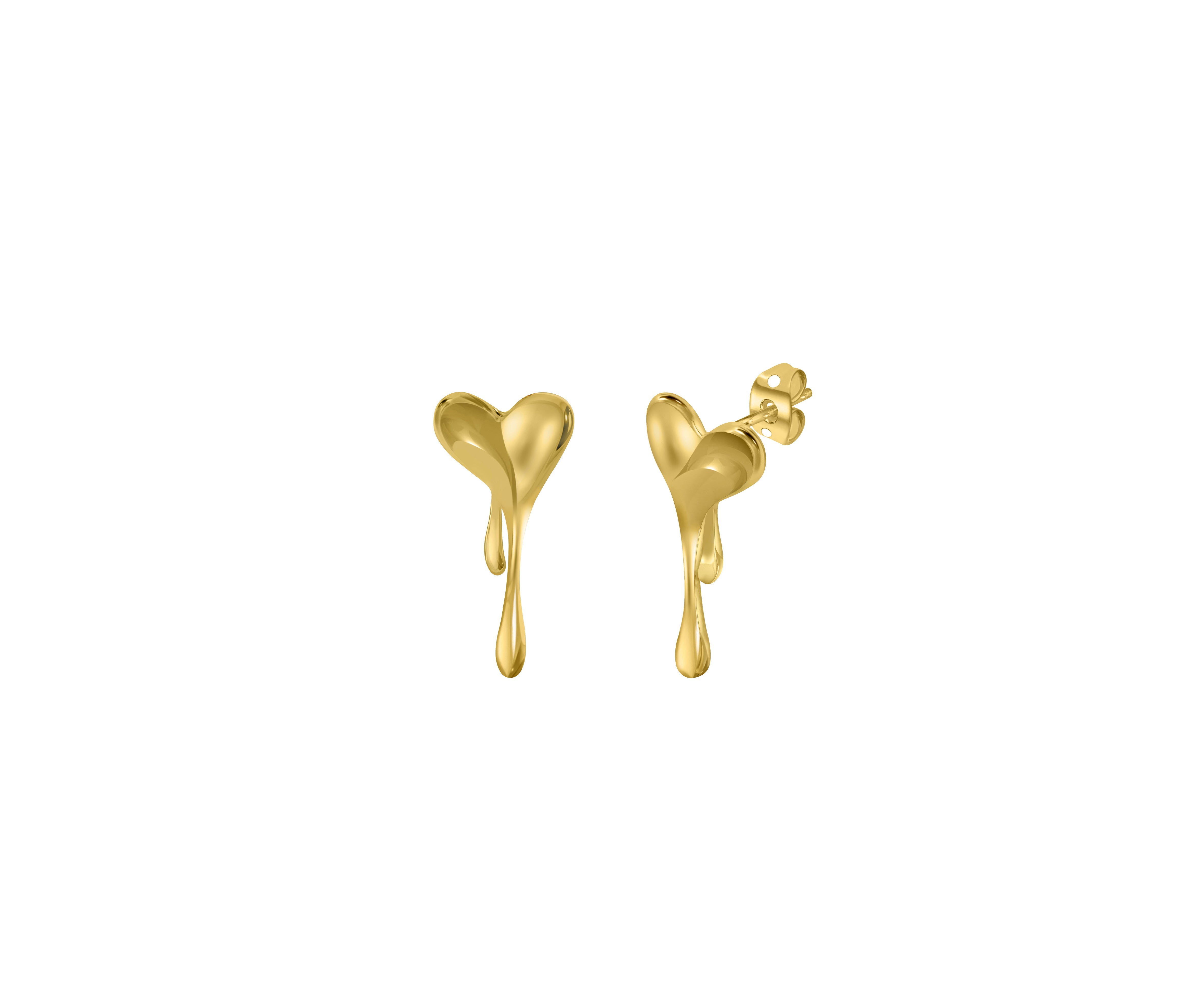 Melting Heart Solid Earrings