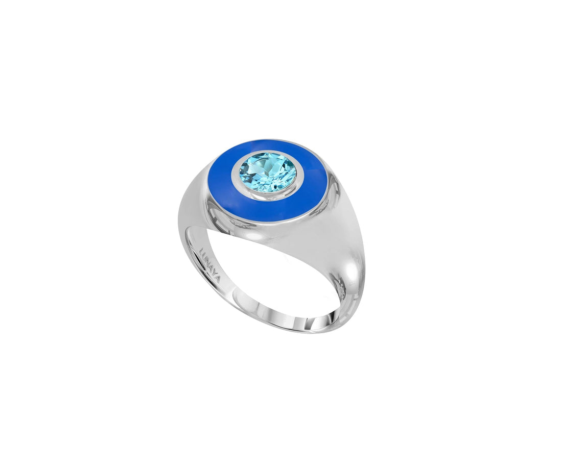 Eyes On Me Signet - Swiss Blue