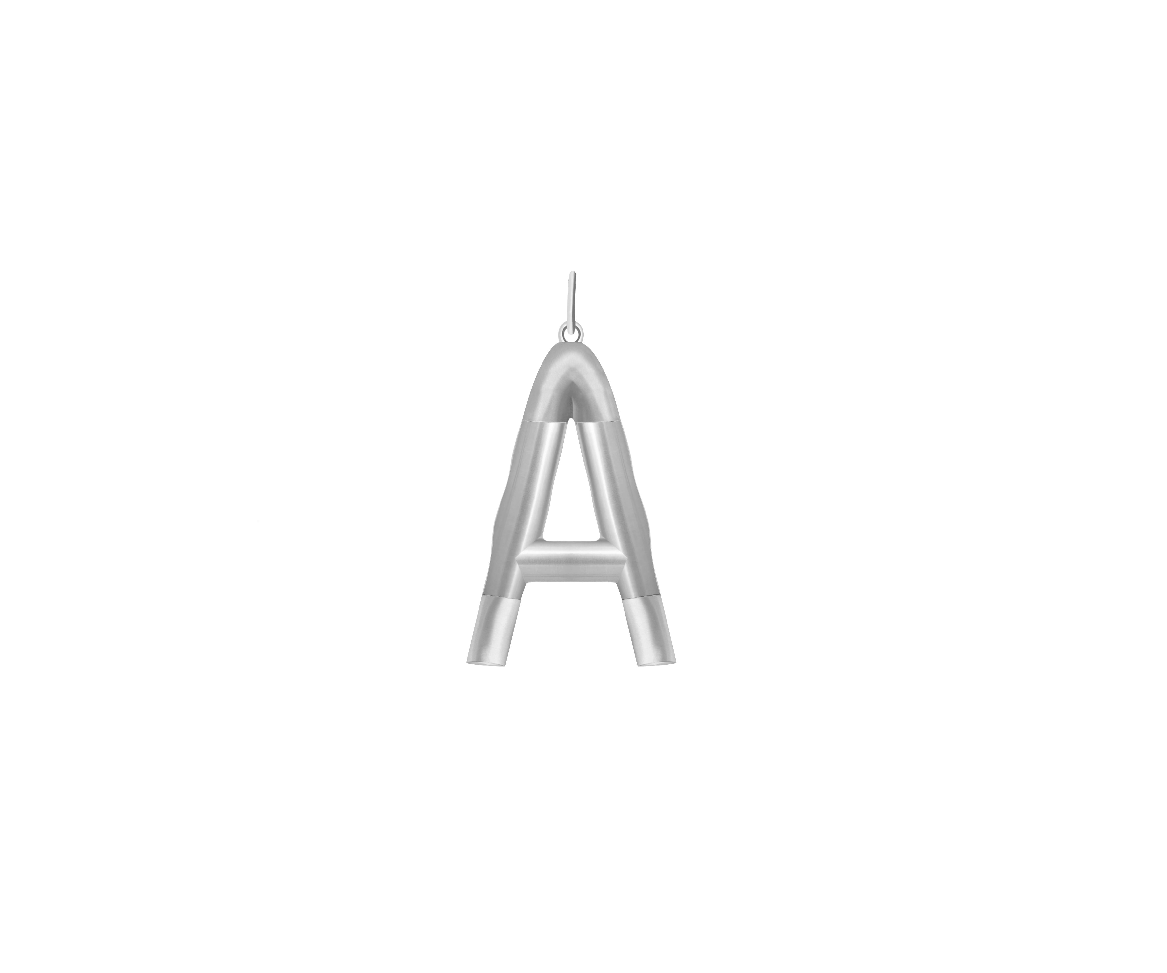 Xl Solid Initial With Snake Chain (Silver)