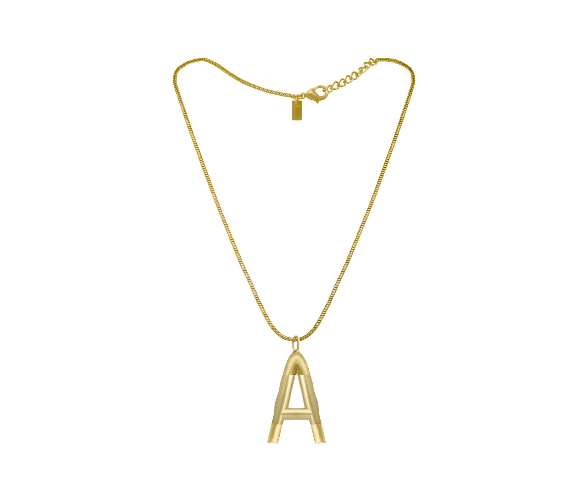 XL Solid Initial with Chain