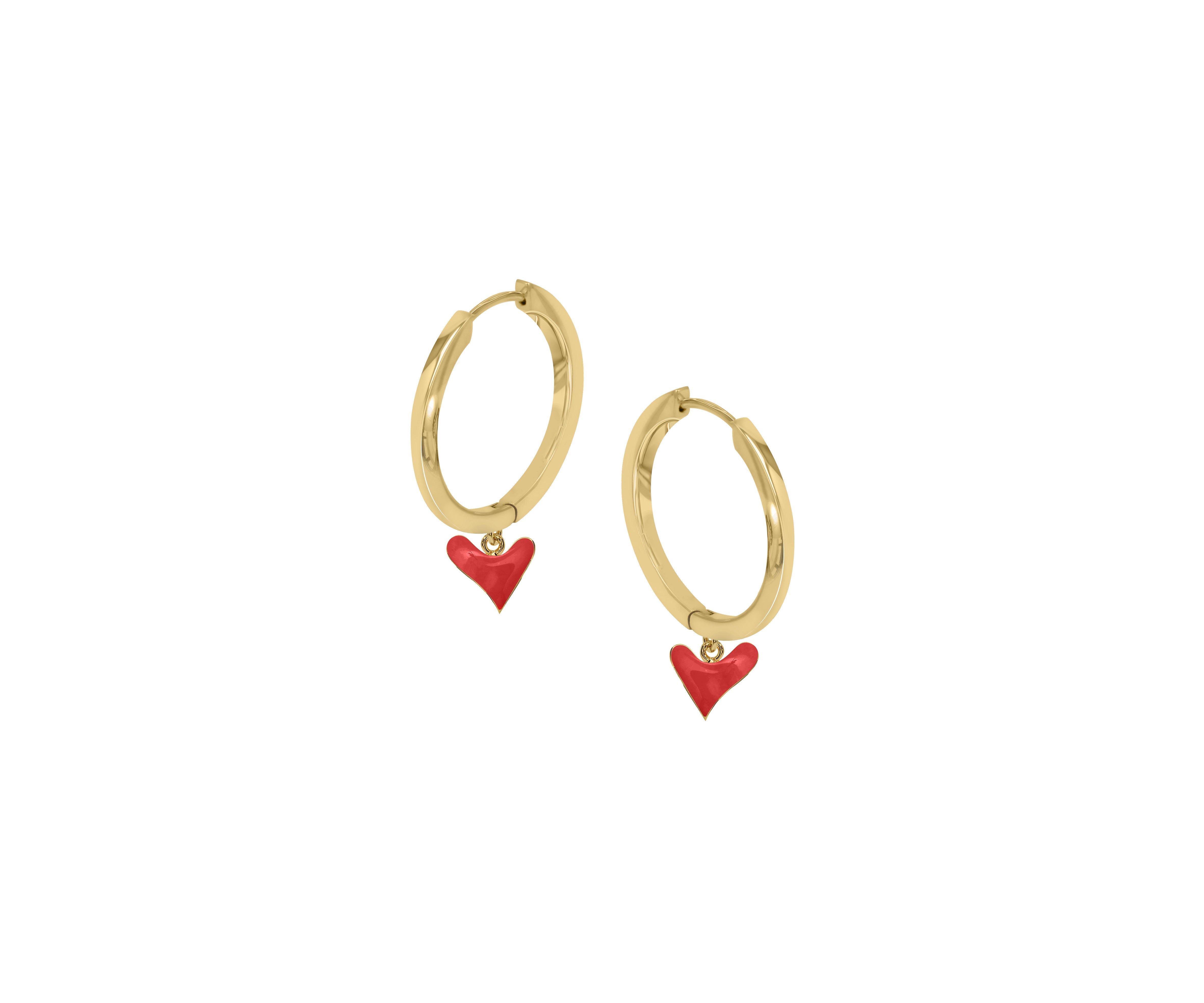 Solid Hoop With Heart