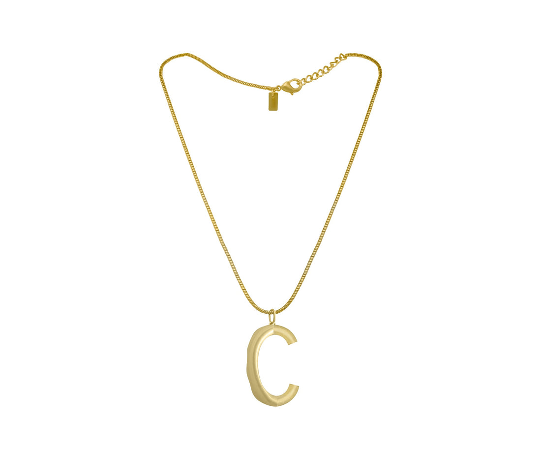 XL Solid Initial with Chain