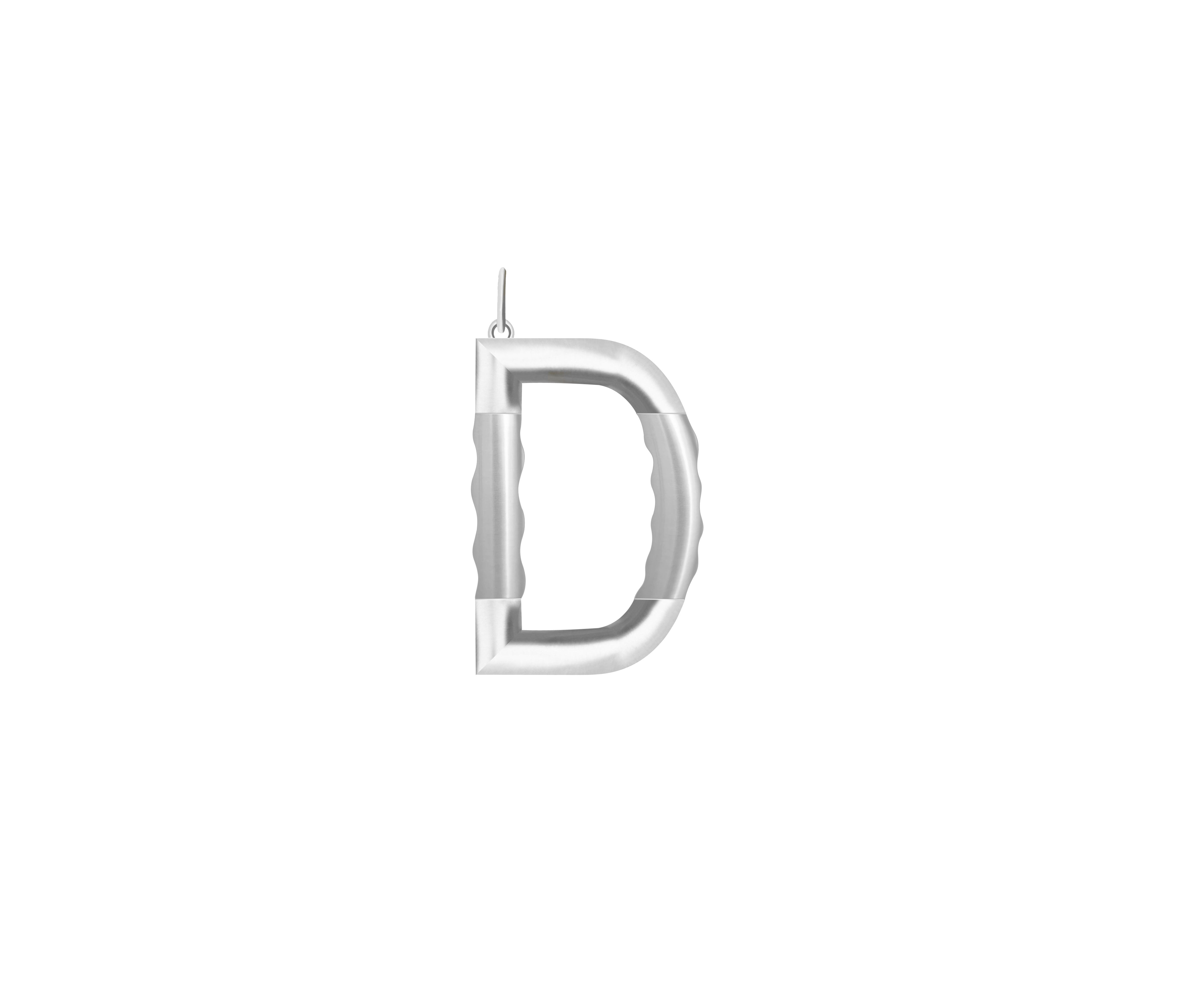 Xl Solid Initial With Snake Chain (Silver)