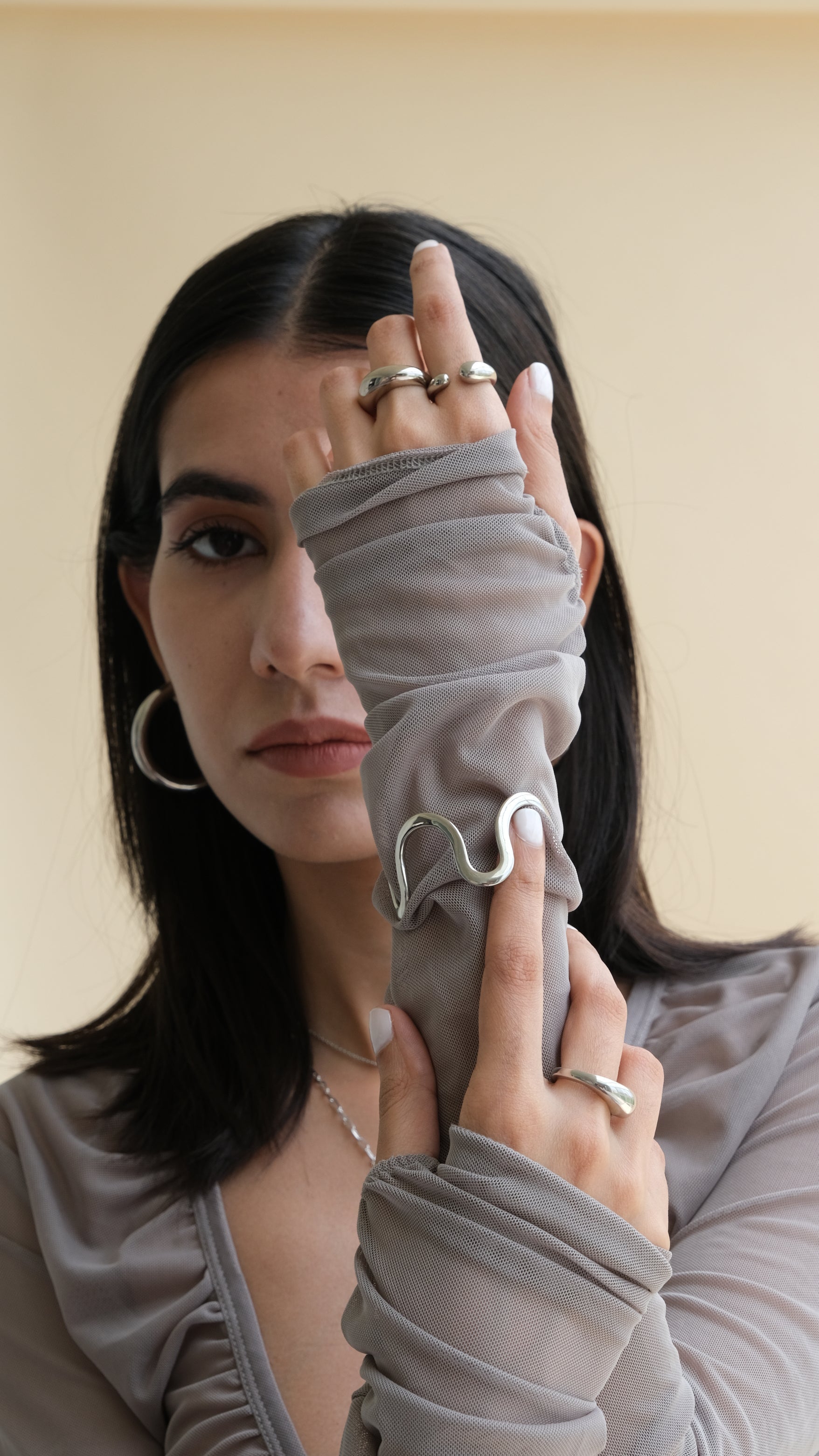 Swirl Cuff Solid (Silver)