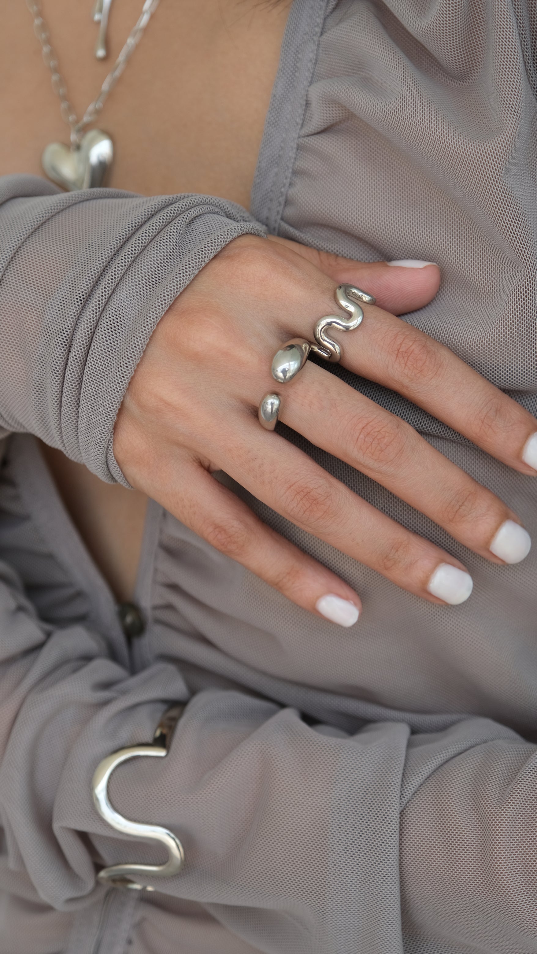 Swirl Solid Band (Silver)
