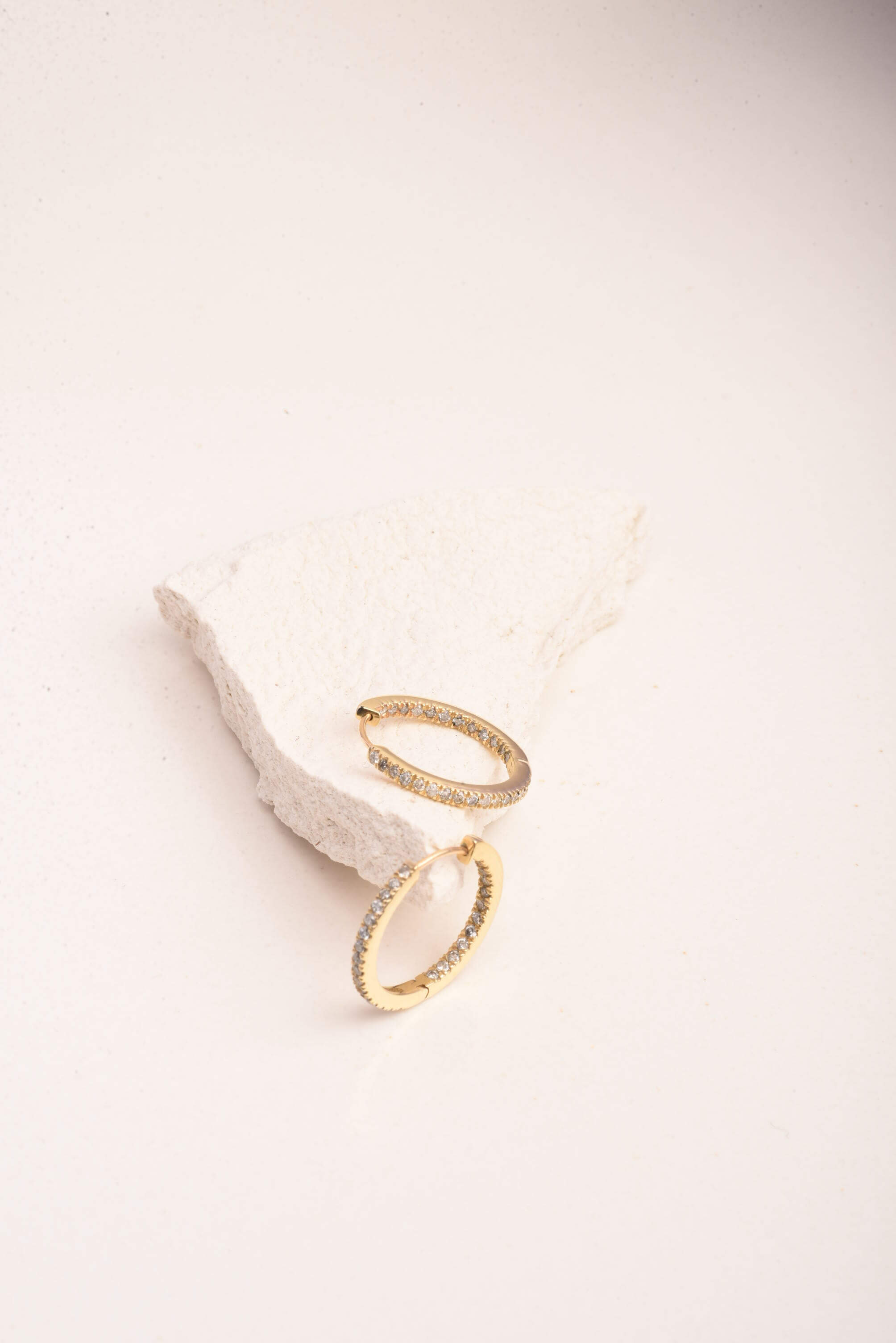 Inside Out Baby Diamond Hoops
