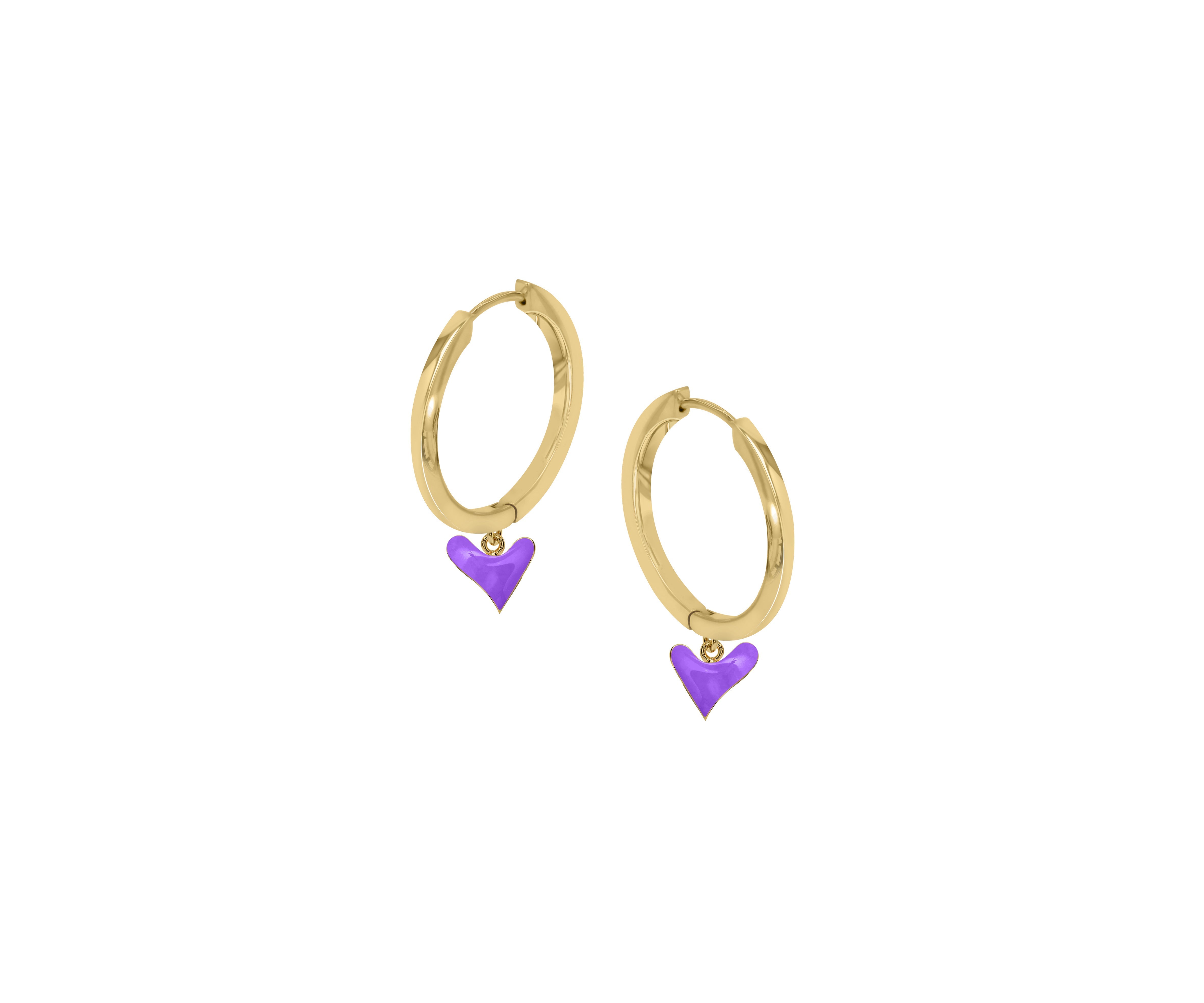 Solid Hoop With Heart