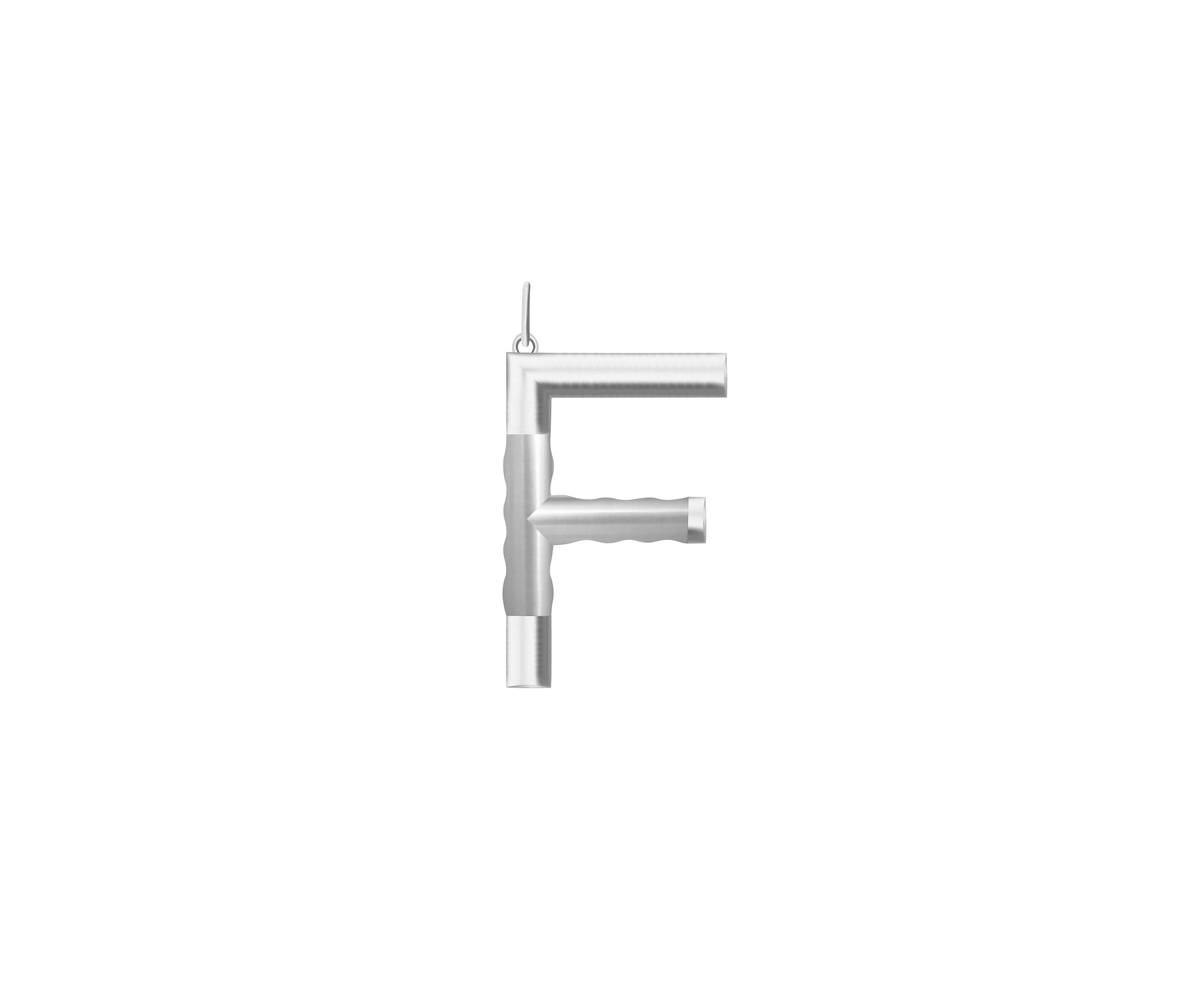 Xl Solid Initial With Snake Chain (Silver)