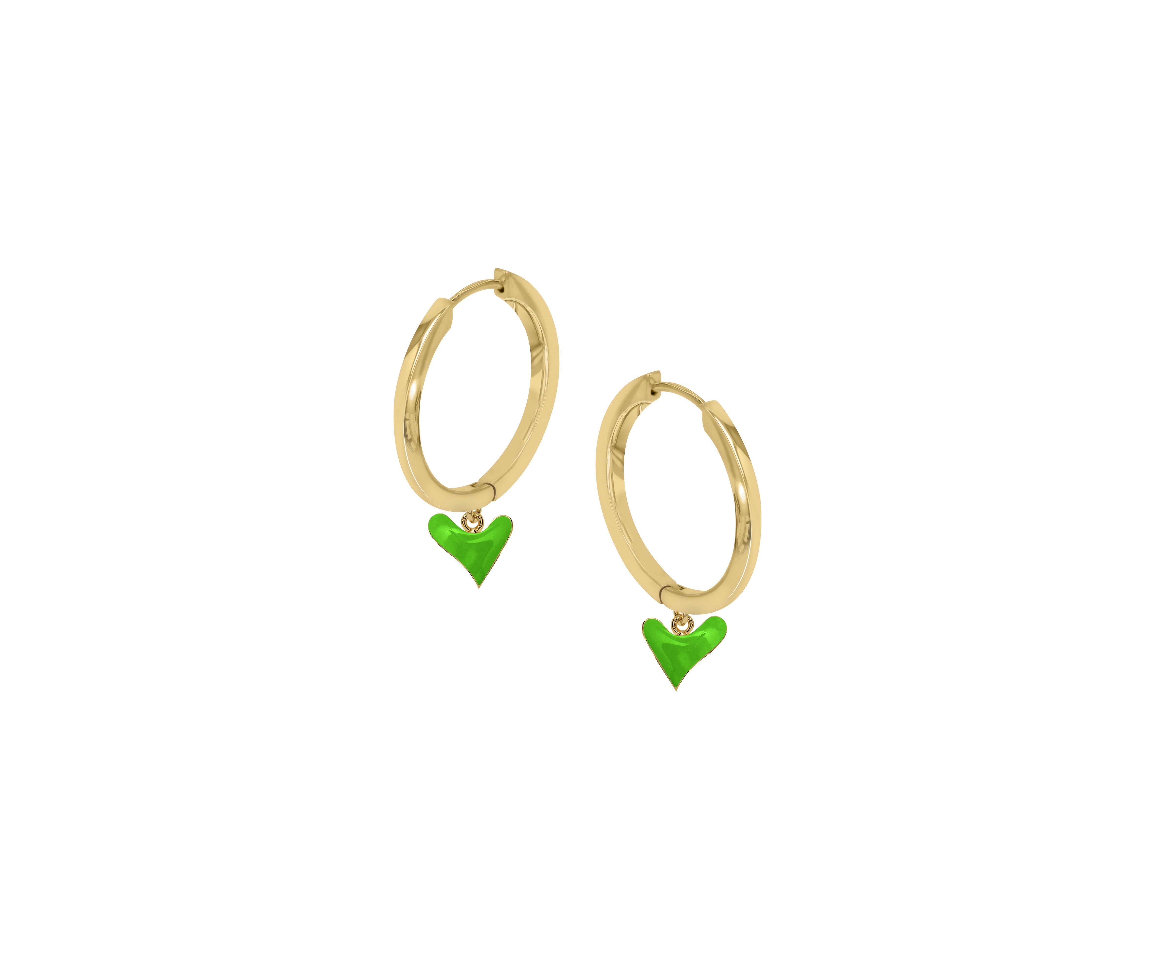 Solid Hoop With Heart