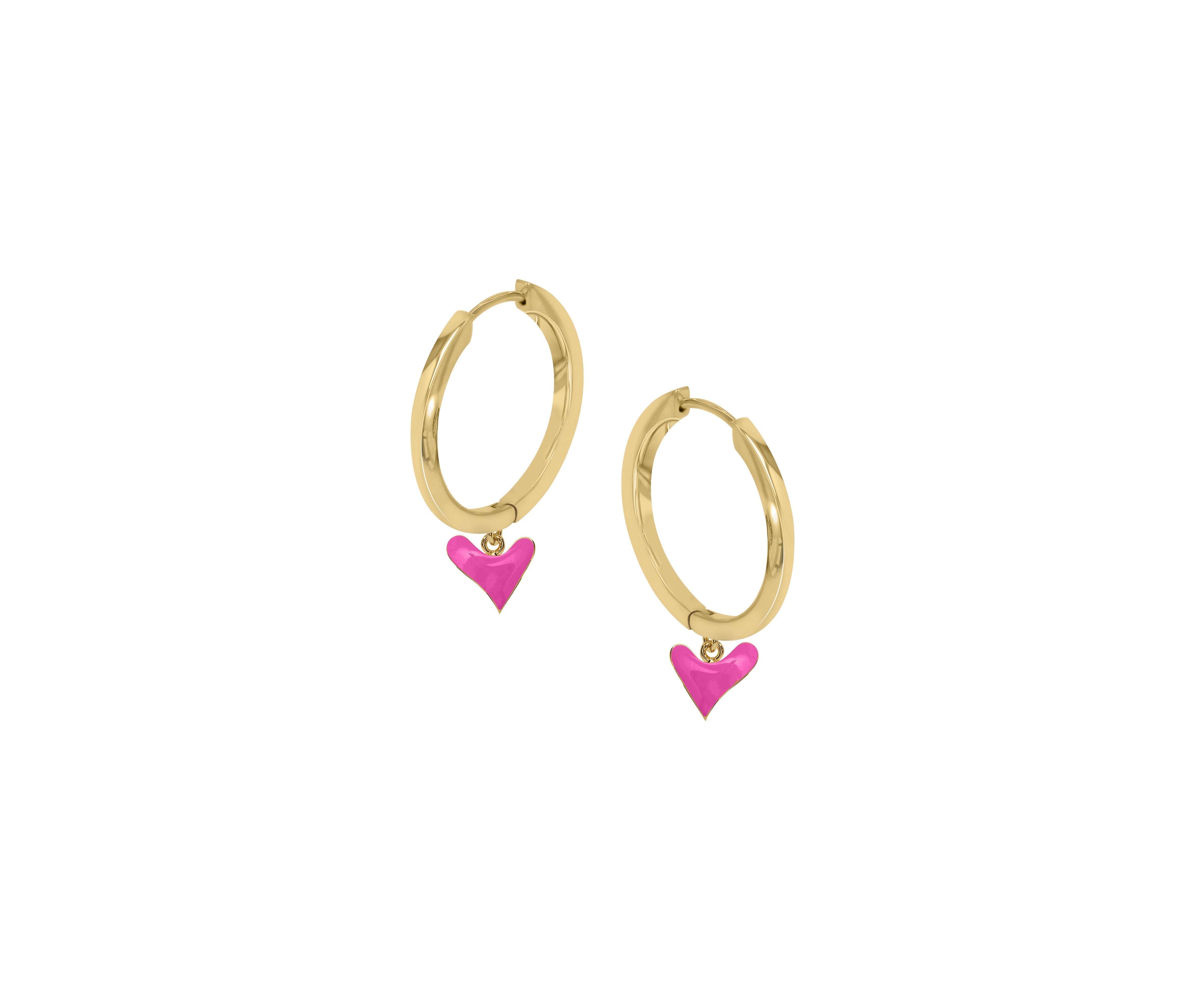 Solid Hoop With Heart
