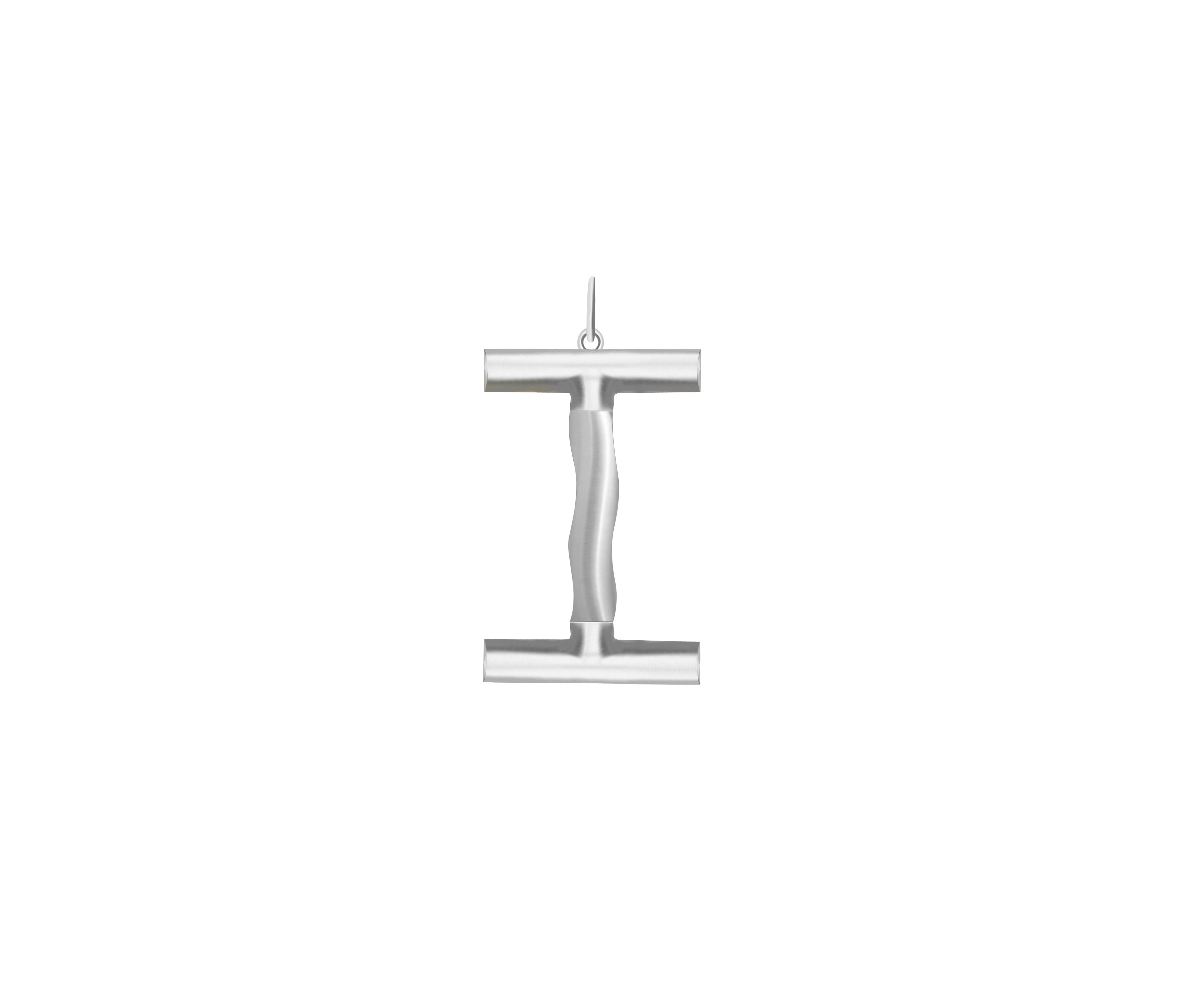 Xl Solid Initial With Snake Chain (Silver)