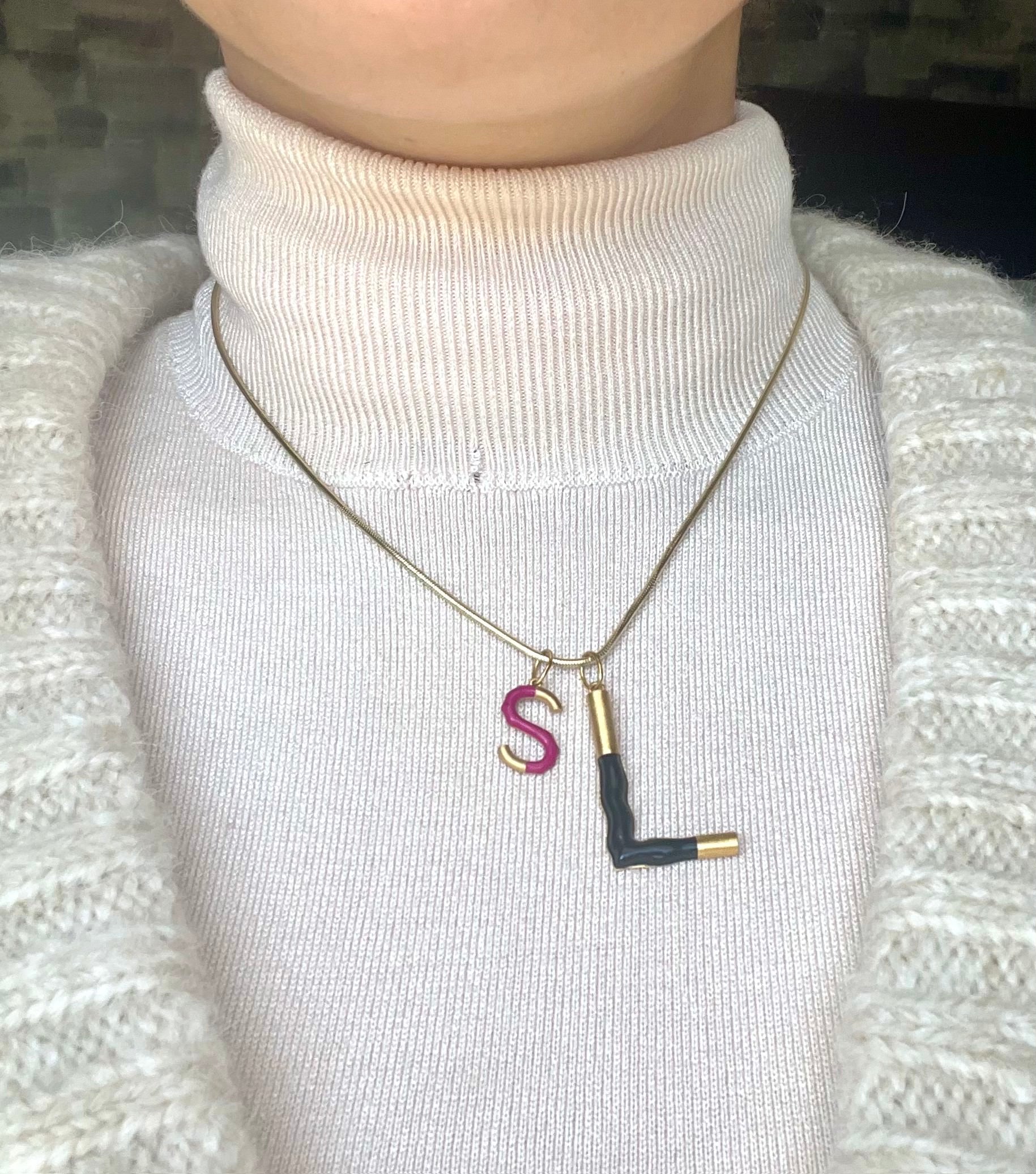 XL Pop Initial with Chain
