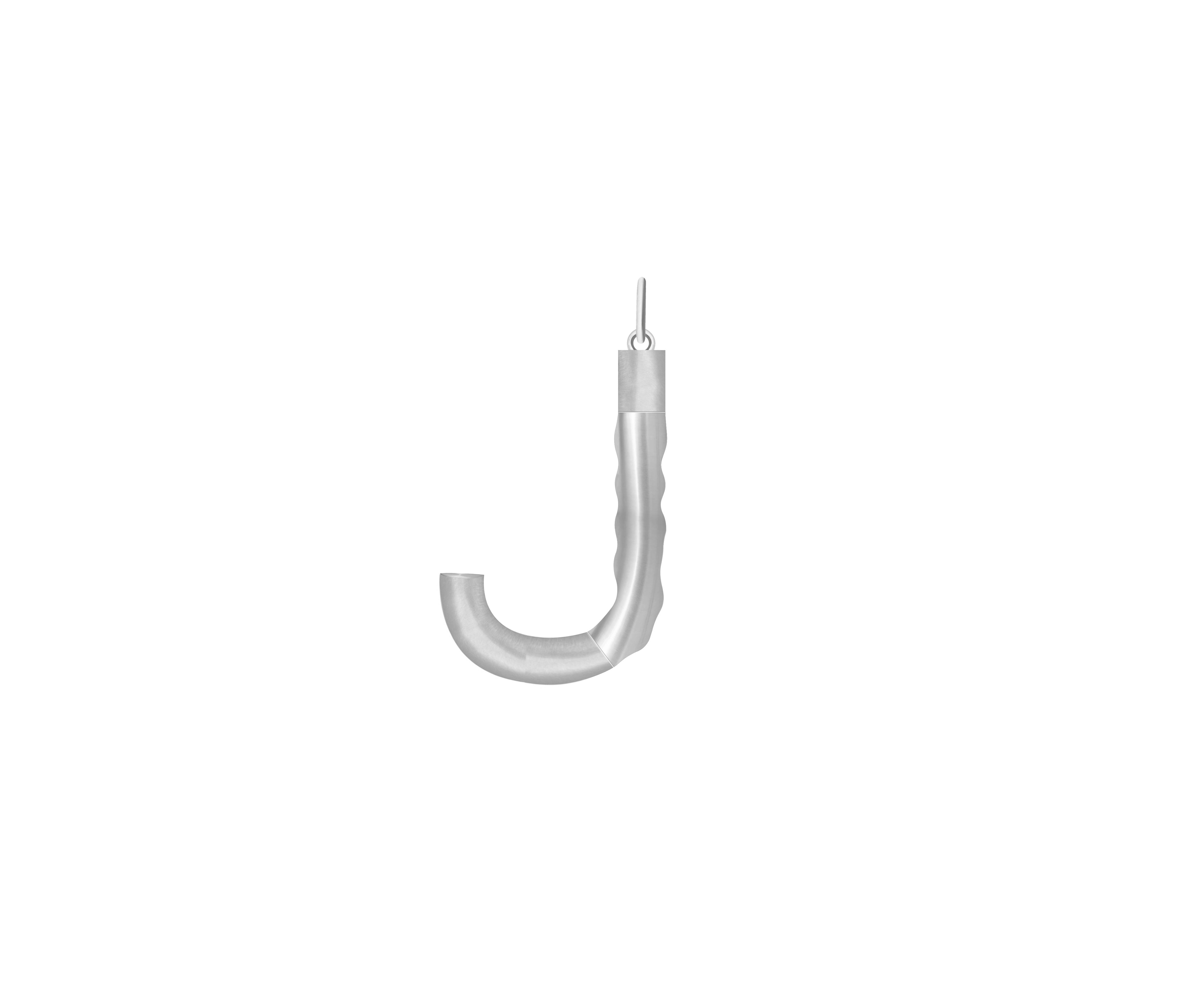 Xl Solid Initial With Snake Chain (Silver)