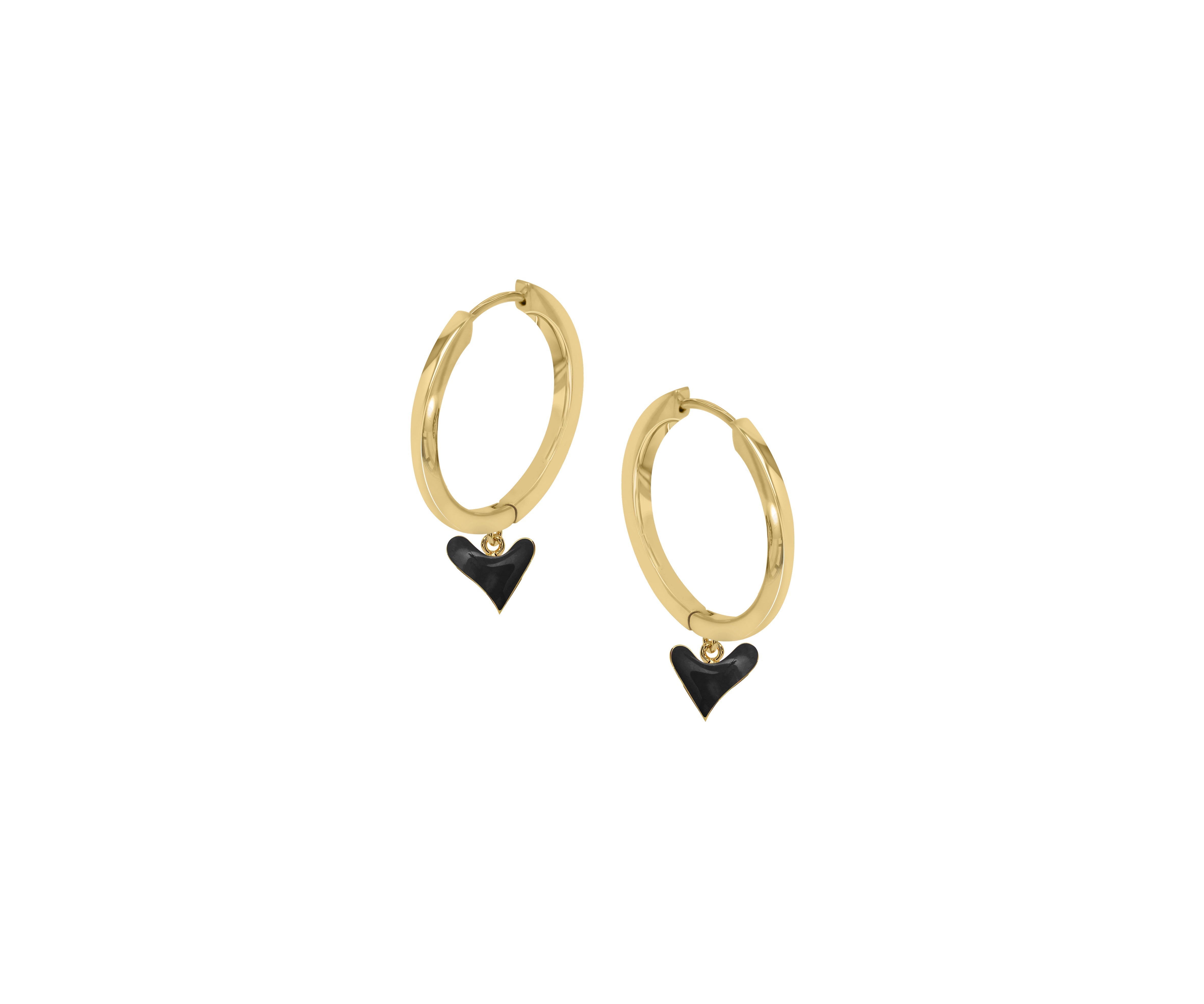 Solid Hoop With Heart