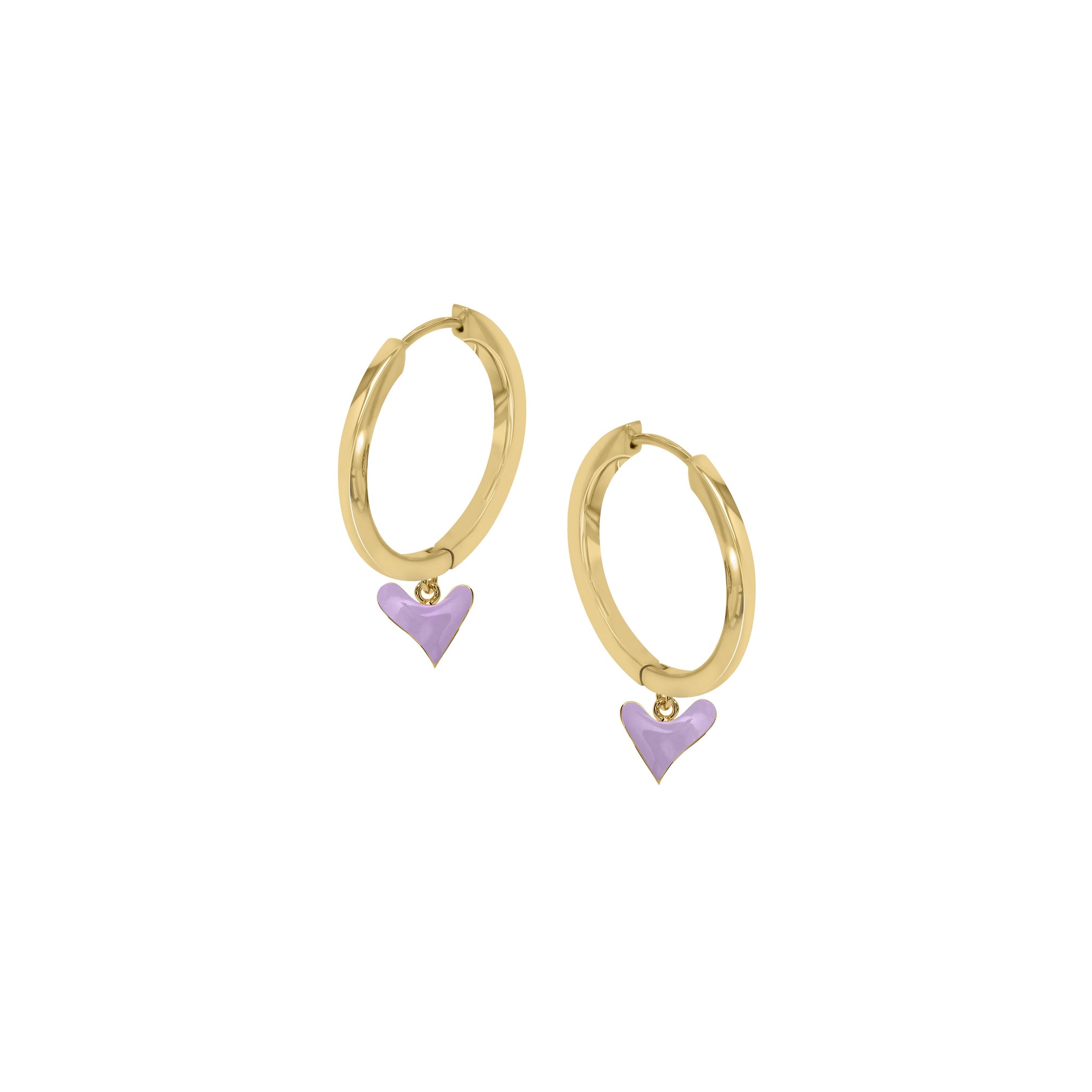 Solid Hoop With Heart